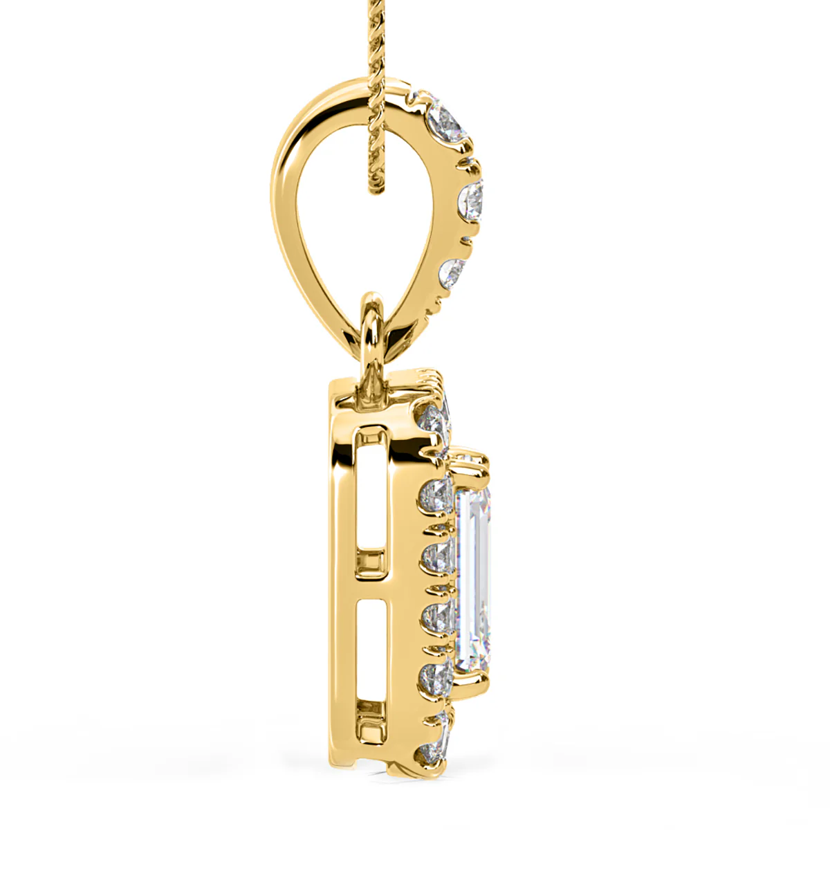 Annabelle Lab Diamond 1.38ct Pendant Necklace in 18K Yellow Gold F/VS1 - Image 5