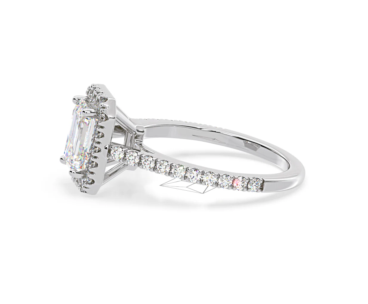Annabelle Lab Diamond Halo Engagement Ring 18K White Gold 1.65ct F/VS1 - Image 104