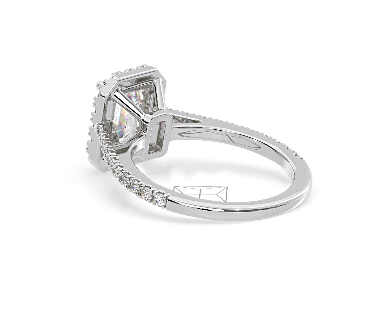 Annabelle Lab Diamond Halo Engagement Ring 18K White Gold 1.65ct F/VS1 - Image 117