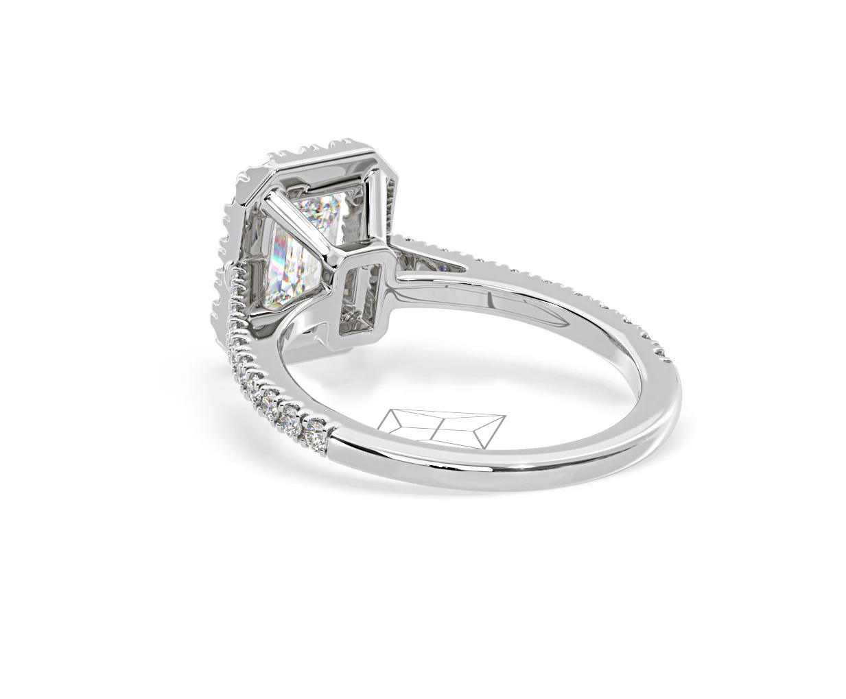 Annabelle Lab Diamond Halo Engagement Ring 18K White Gold 1.65ct F/VS1 - Image 119