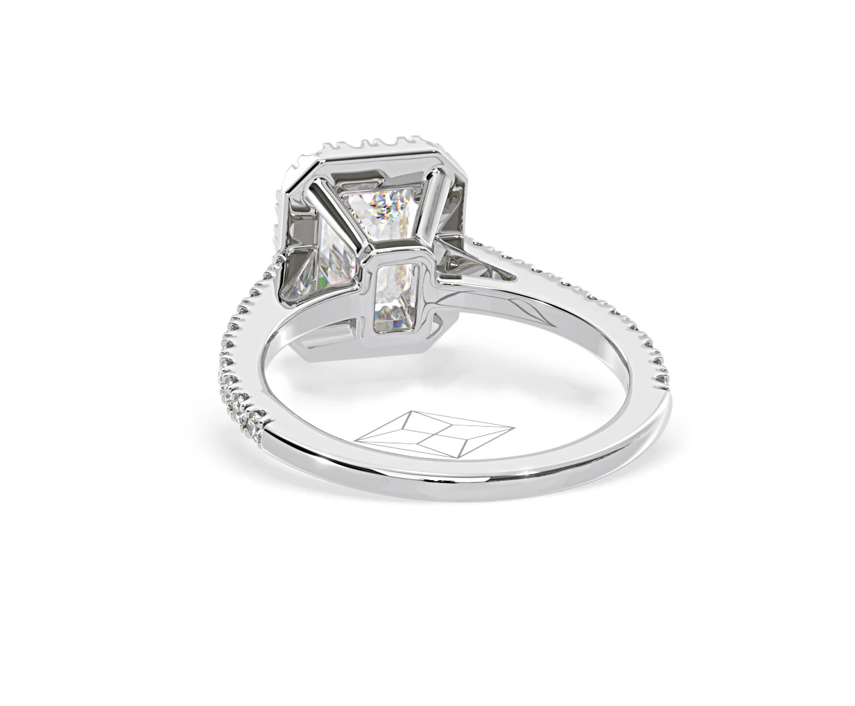 Annabelle Lab Diamond Halo Engagement Ring 18K White Gold 1.65ct F/VS1 - Image 123