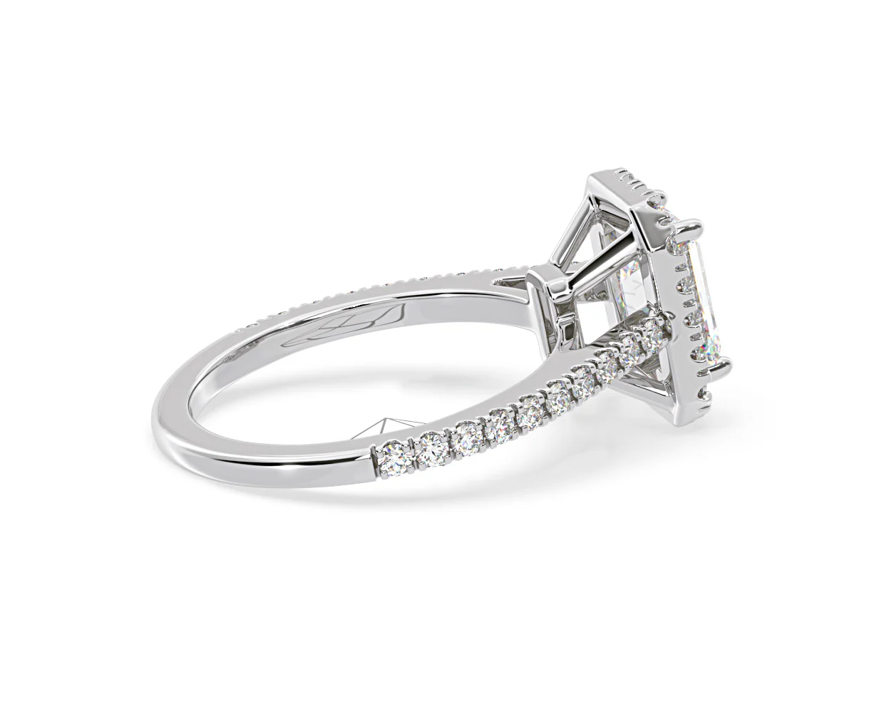 Annabelle Lab Diamond Halo Engagement Ring 18K White Gold 1.65ct F/VS1 - Image 142