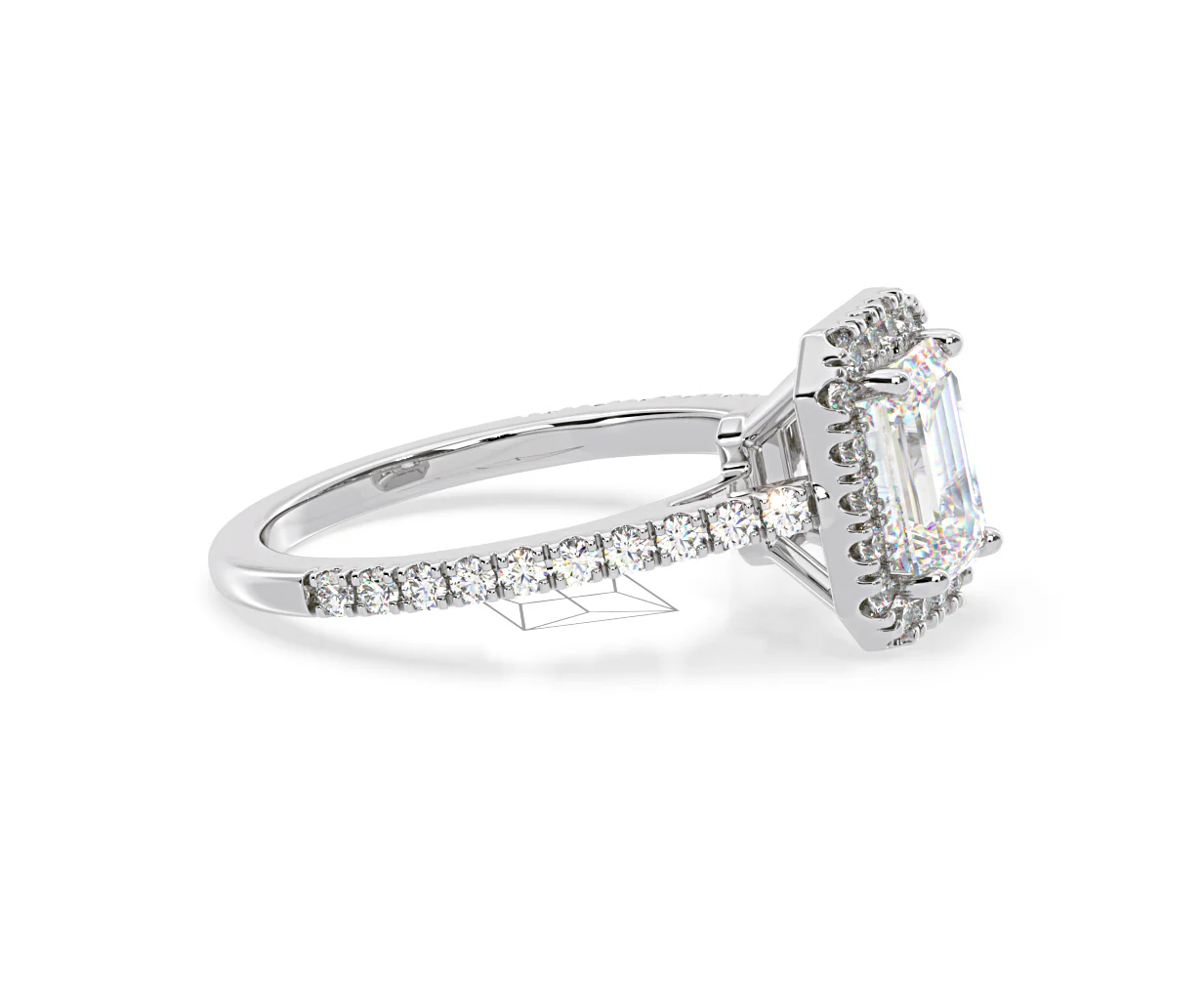 Annabelle Lab Diamond Halo Engagement Ring 18K White Gold 1.65ct F/VS1 - Image 151