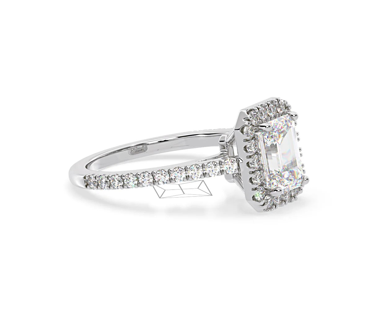 Annabelle Lab Diamond Halo Engagement Ring 18K White Gold 1.65ct F/VS1 - Image 154