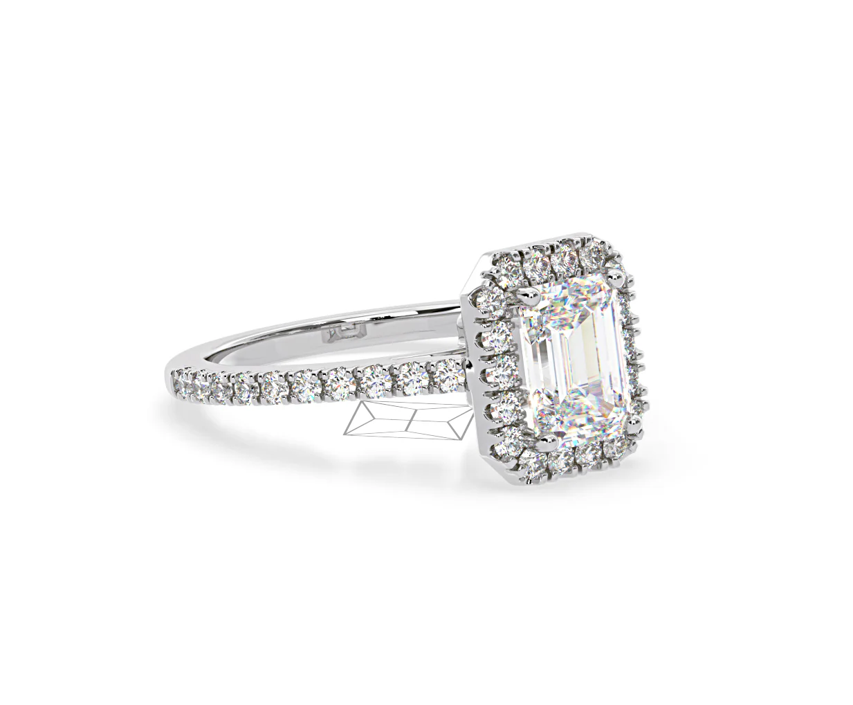 Annabelle Lab Diamond Halo Engagement Ring 18K White Gold 1.65ct F/VS1 - Image 158