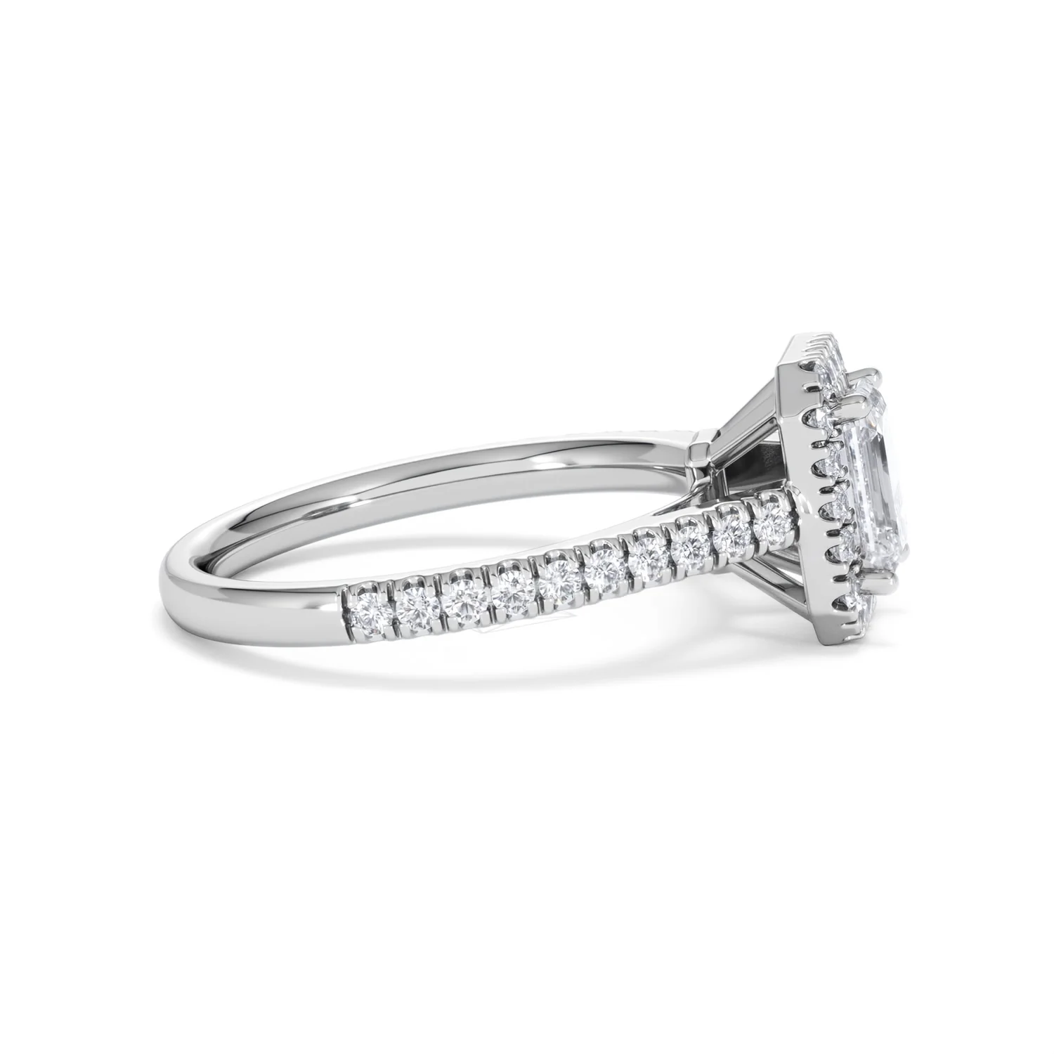 Annabelle Lab Diamond Halo Engagement Ring 18K White Gold 1.65ct F/VS1 - Image 29