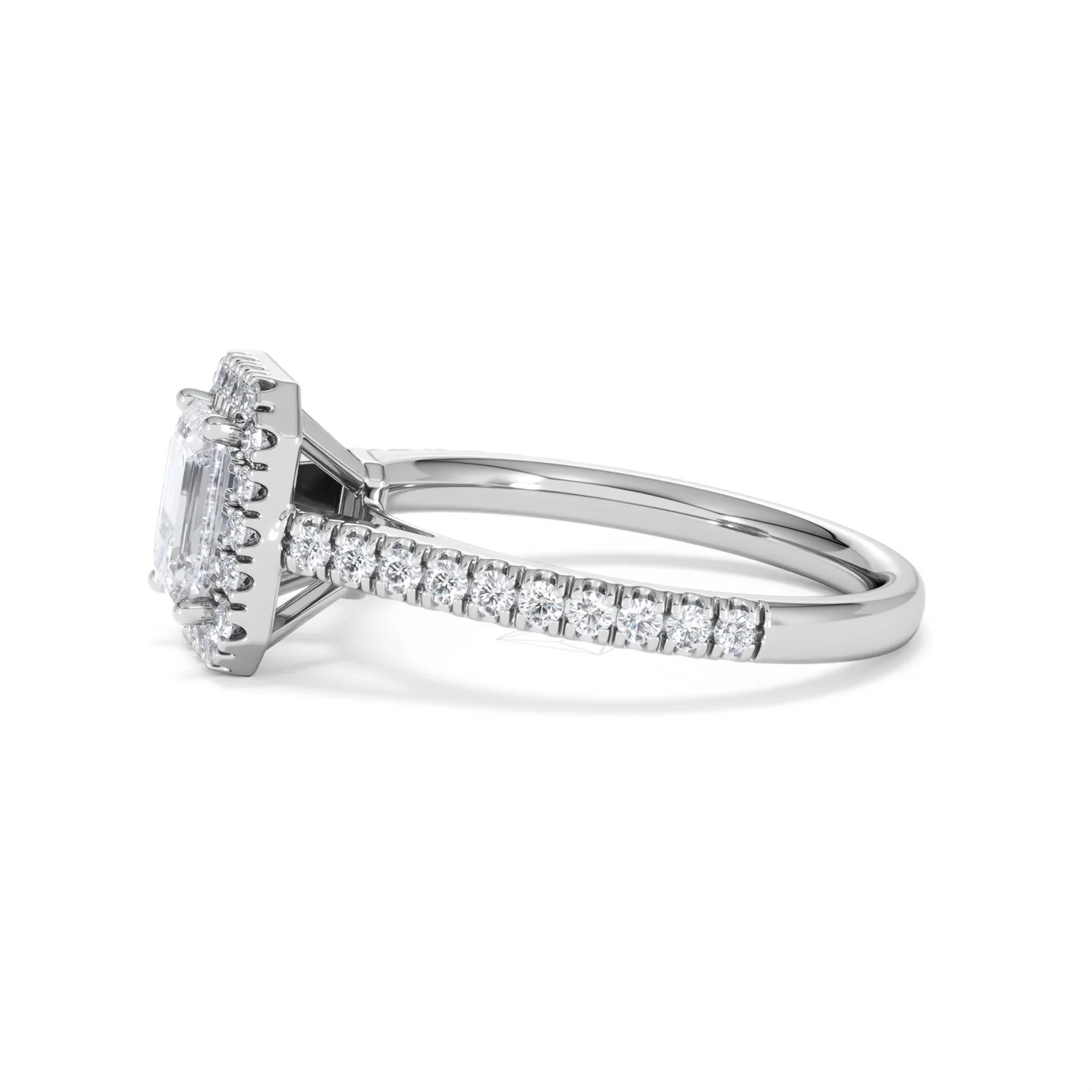 Annabelle Lab Diamond Halo Engagement Ring 18K White Gold 1.65ct F/VS1 - Image 74
