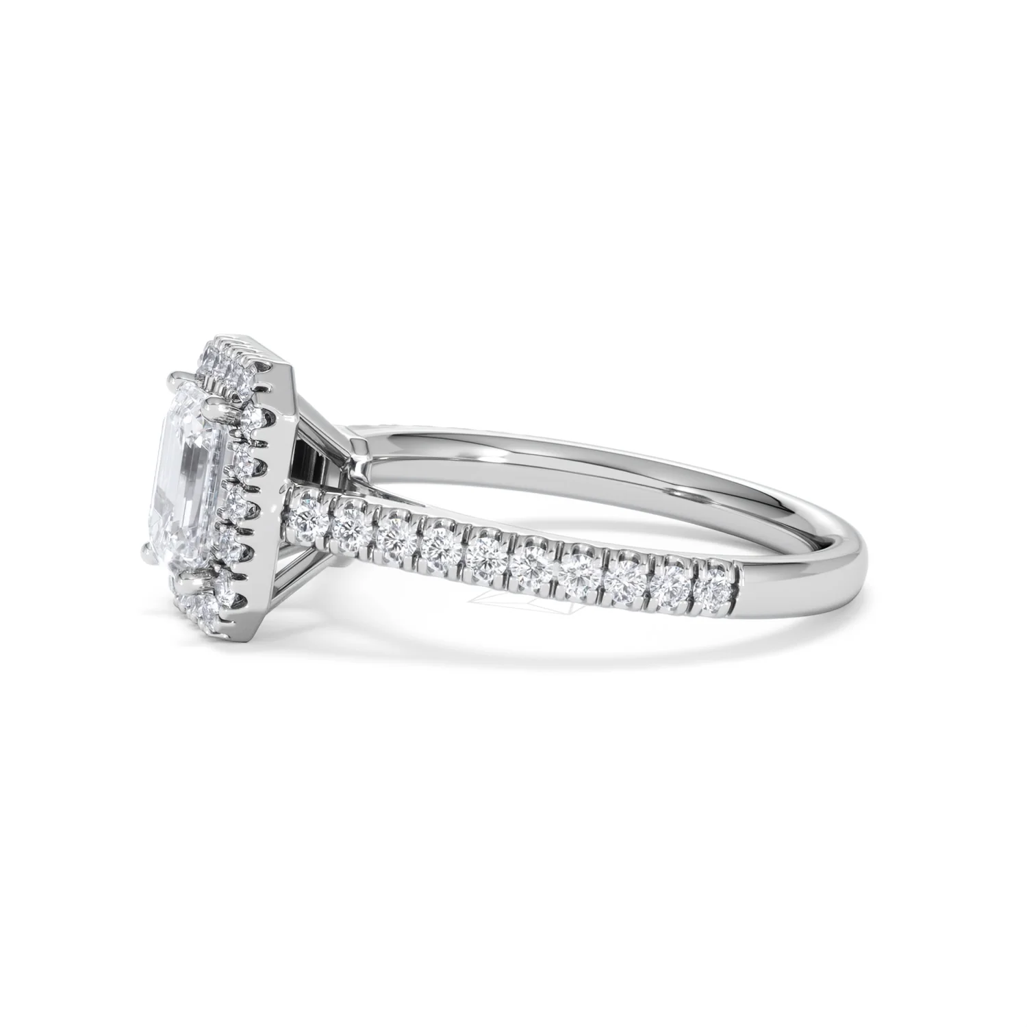 Annabelle Lab Diamond Halo Engagement Ring 18K White Gold 1.65ct F/VS1 - Image 75