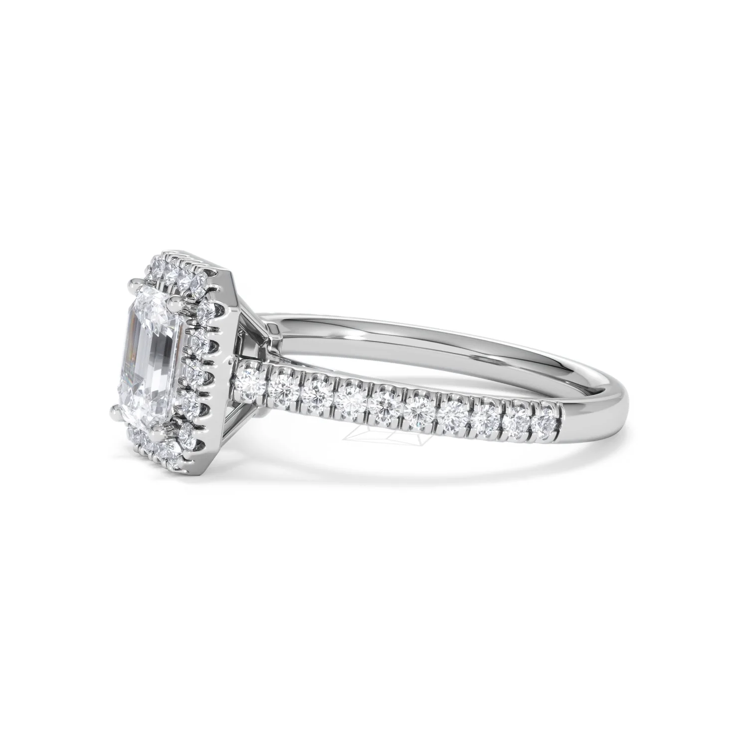 Annabelle Lab Diamond Halo Engagement Ring 18K White Gold 1.65ct F/VS1 - Image 77
