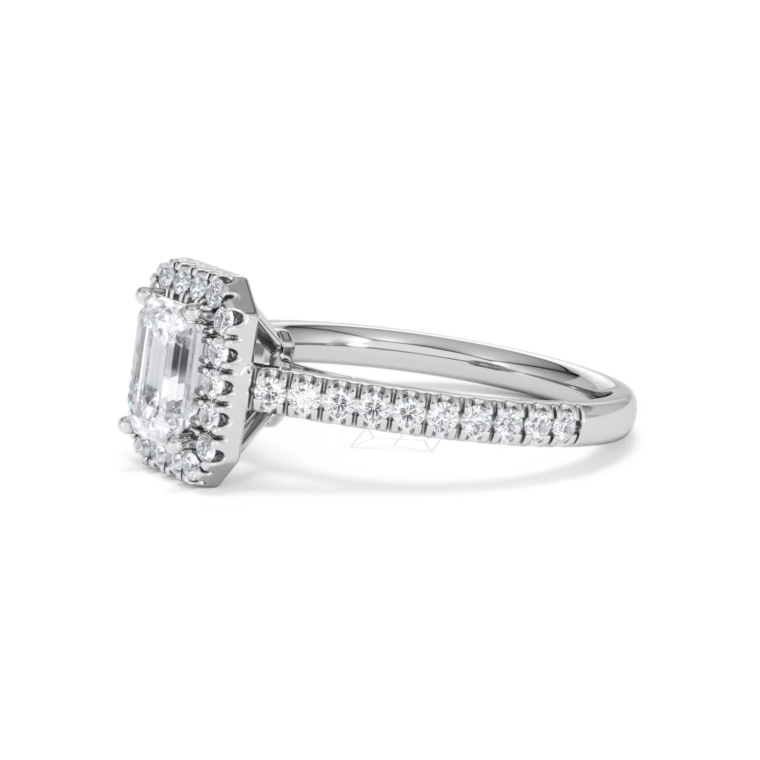 Annabelle Lab Diamond Halo Engagement Ring 18K White Gold 1.65ct F/VS1 - Image 78
