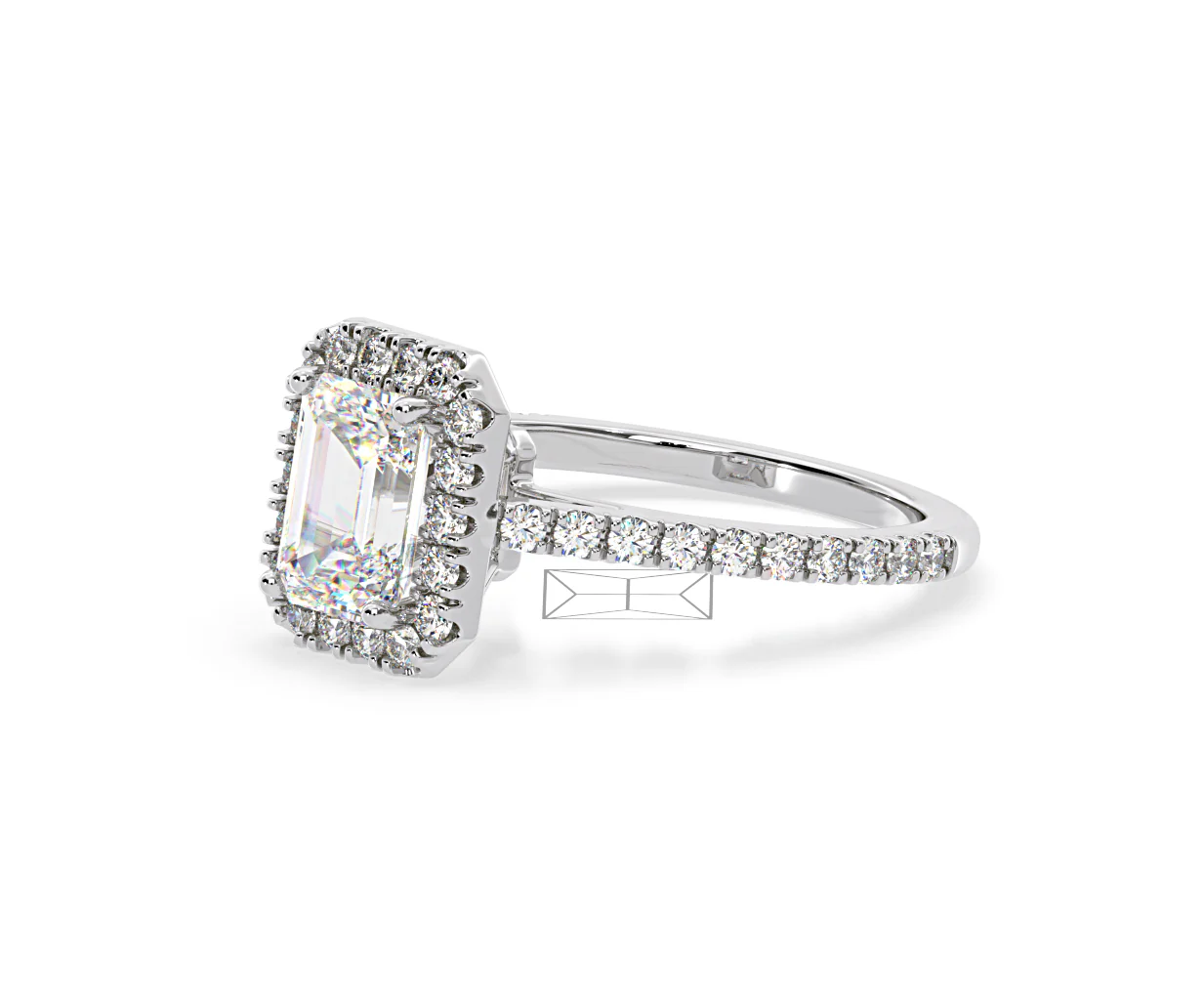 Annabelle Lab Diamond Halo Engagement Ring 18K White Gold 1.65ct F/VS1 - Image 97