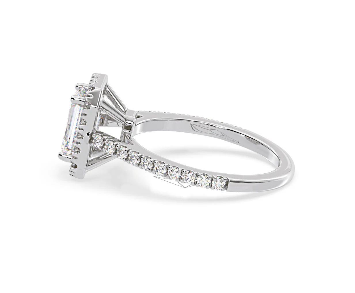 Annabelle Lab Diamond Halo Engagement Ring 18K White Gold 2.15ct F/VS1 - Image 108