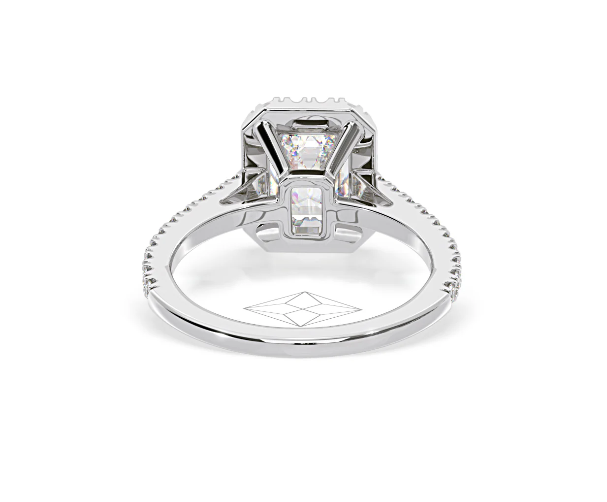 Annabelle Lab Diamond Halo Engagement Ring 18K White Gold 2.15ct F/VS1 - Image 127