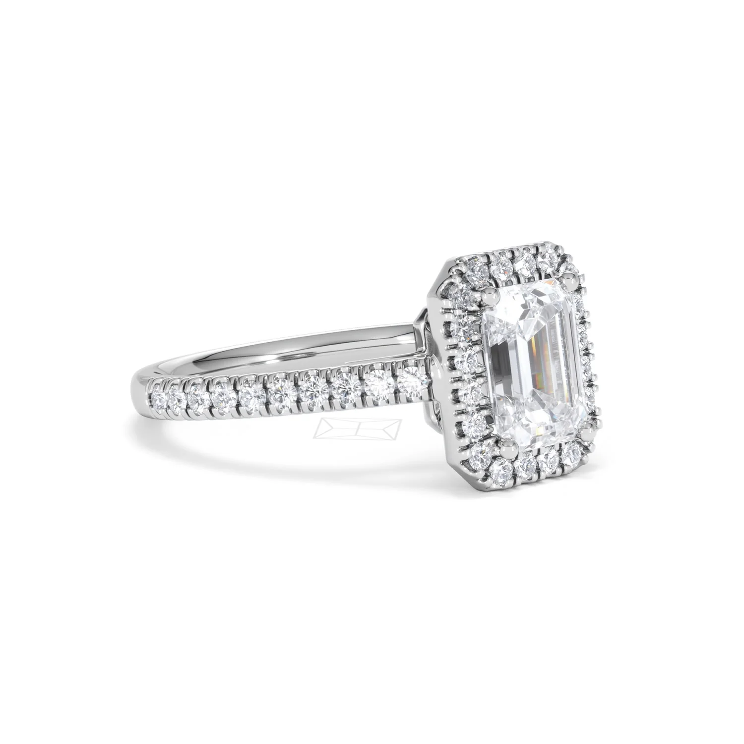 Annabelle Lab Diamond Halo Engagement Ring 18K White Gold 2.15ct F/VS1 - Image 20