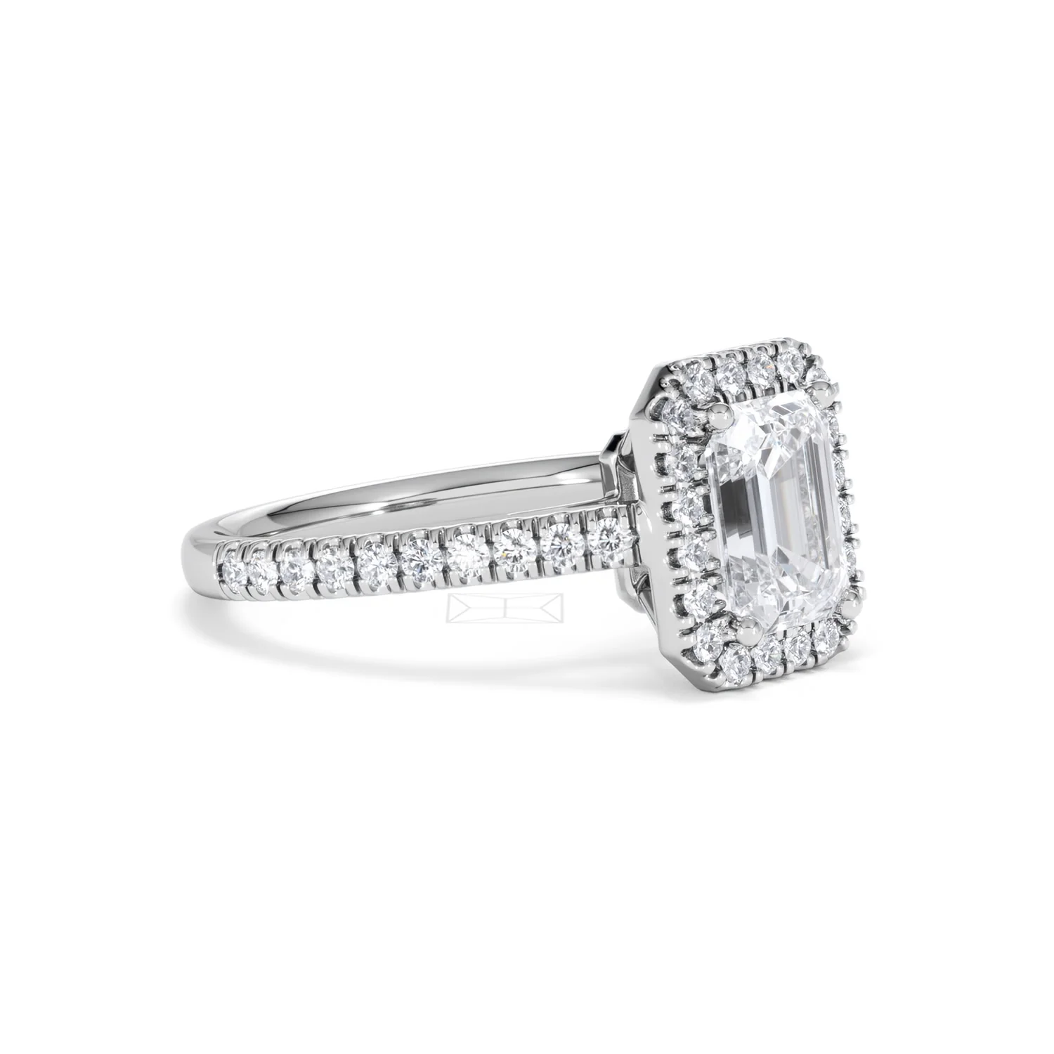 Annabelle Lab Diamond Halo Engagement Ring 18K White Gold 2.15ct F/VS1 - Image 21