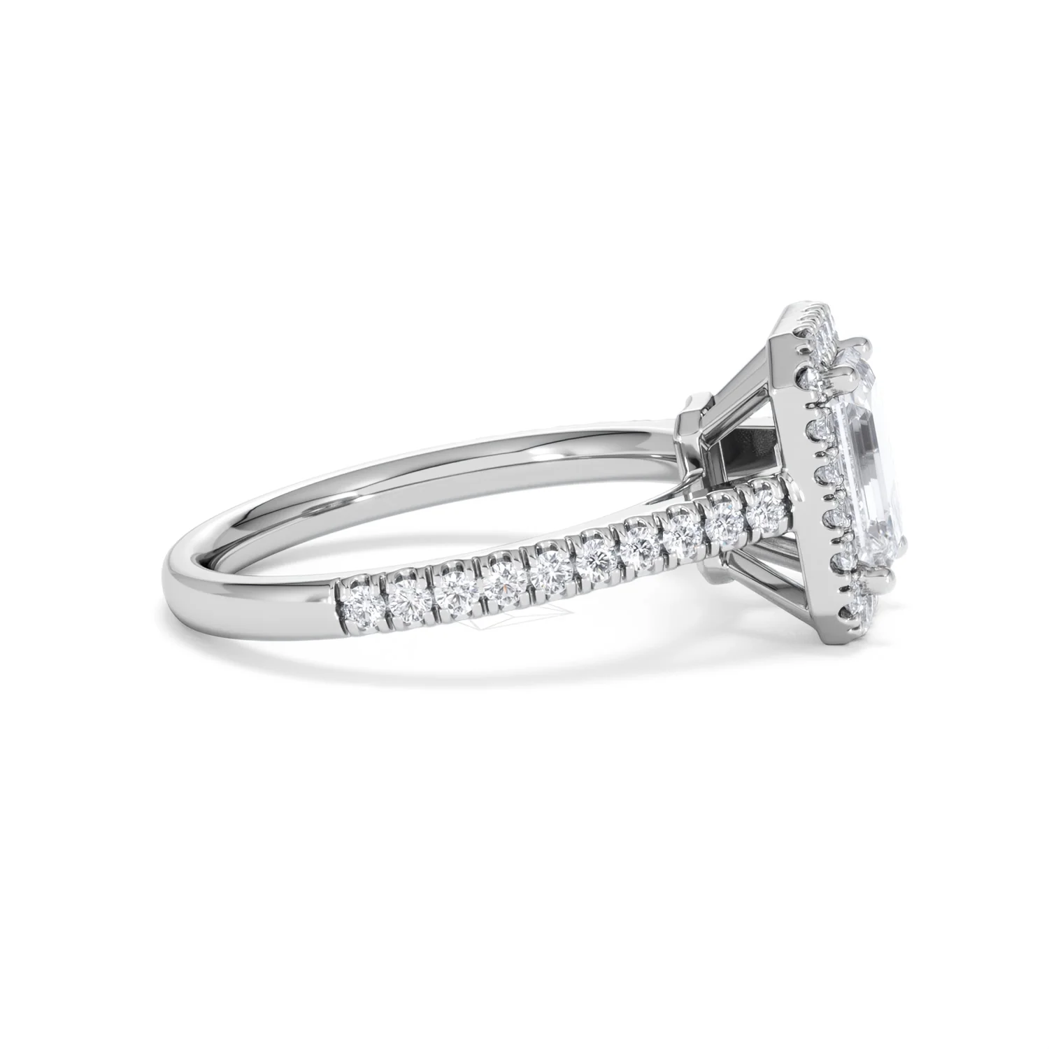 Annabelle Lab Diamond Halo Engagement Ring 18K White Gold 2.15ct F/VS1 - Image 29