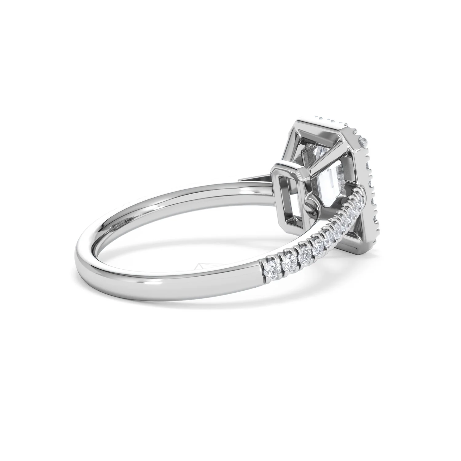 Annabelle Lab Diamond Halo Engagement Ring 18K White Gold 2.15ct F/VS1 - Image 39