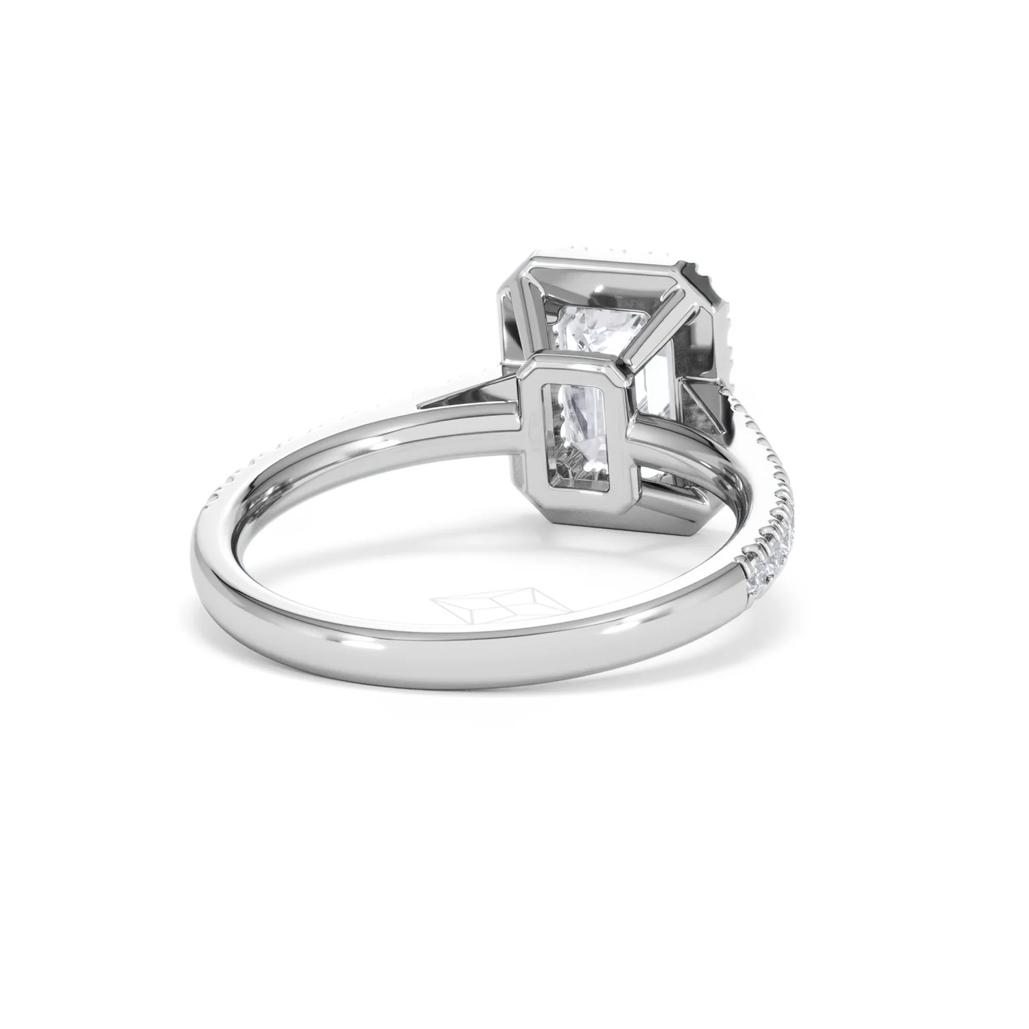 Annabelle Lab Diamond Halo Engagement Ring 18K White Gold 2.15ct F/VS1 - Image 46