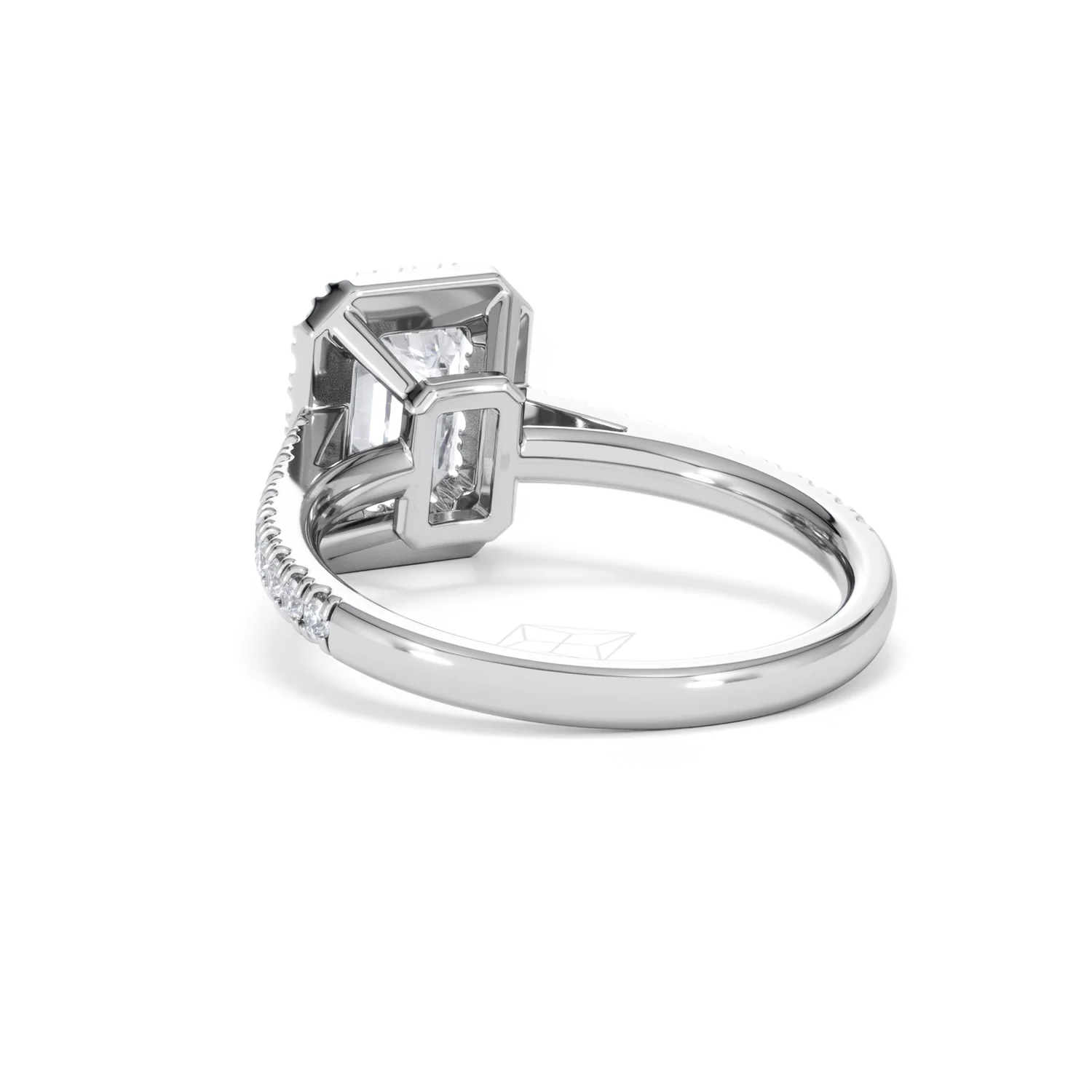 Annabelle Lab Diamond Halo Engagement Ring 18K White Gold 2.15ct F/VS1 - Image 57