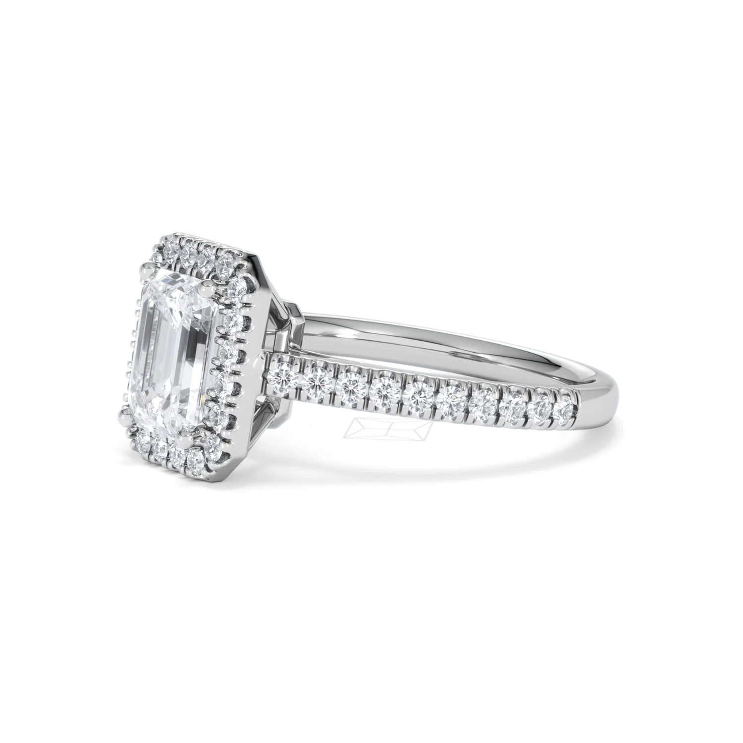 Annabelle Lab Diamond Halo Engagement Ring 18K White Gold 2.15ct F/VS1 - Image 79