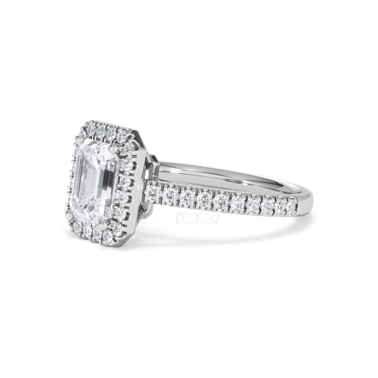 Annabelle Lab Diamond Halo Engagement Ring 18K White Gold 2.15ct F/VS1 - Image 80