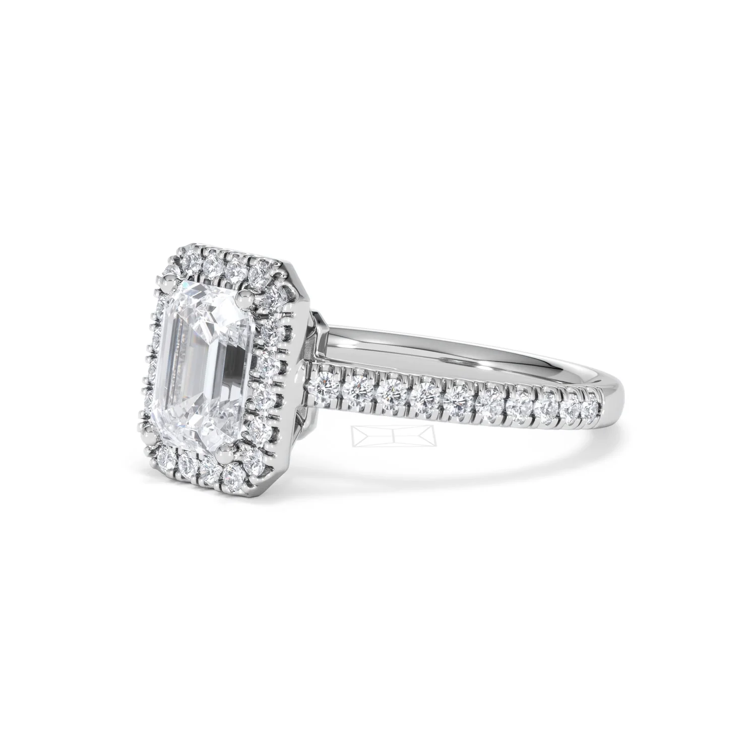 Annabelle Lab Diamond Halo Engagement Ring 18K White Gold 2.15ct F/VS1 - Image 81