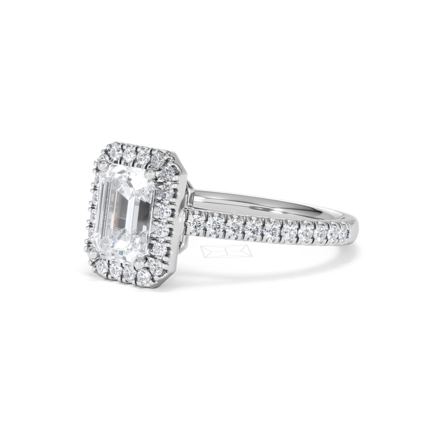 Annabelle Lab Diamond Halo Engagement Ring 18K White Gold 2.15ct F/VS1 - Image 82