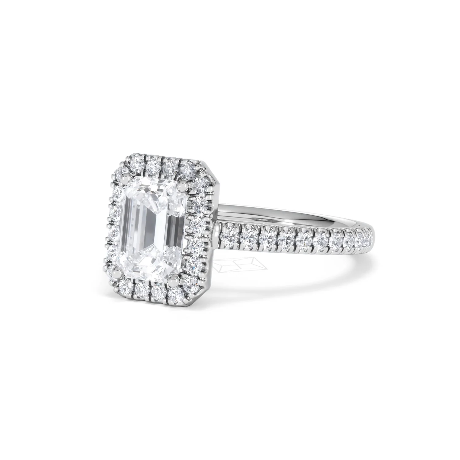 Annabelle Lab Diamond Halo Engagement Ring 18K White Gold 2.15ct F/VS1 - Image 84