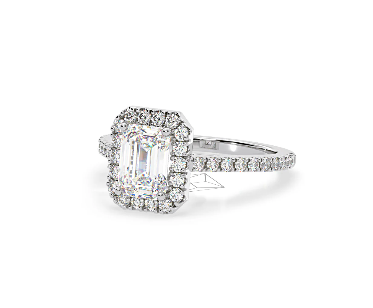 Annabelle Lab Diamond Halo Engagement Ring 18K White Gold 2.15ct F/VS1 - Image 92
