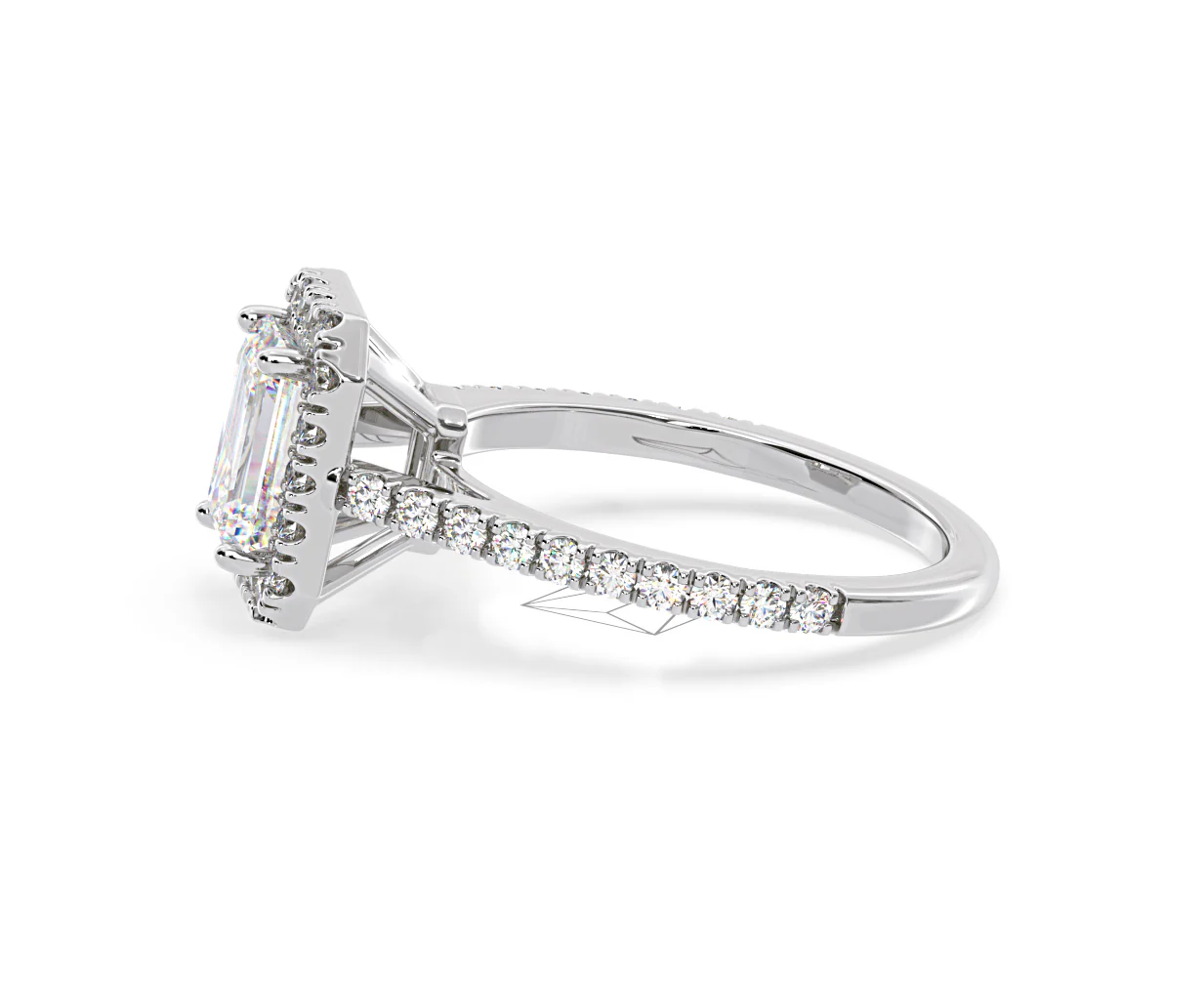 Annabelle Lab Diamond Halo Engagement Ring 18K White Gold 2.75ct F/VS1 - Image 105