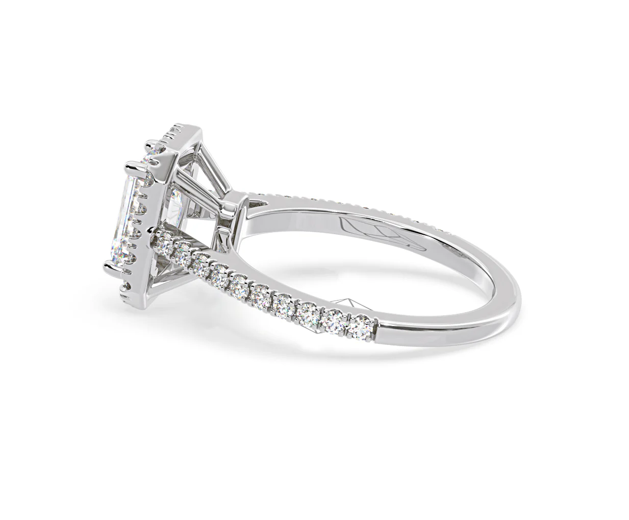 Annabelle Lab Diamond Halo Engagement Ring 18K White Gold 2.75ct F/VS1 - Image 110