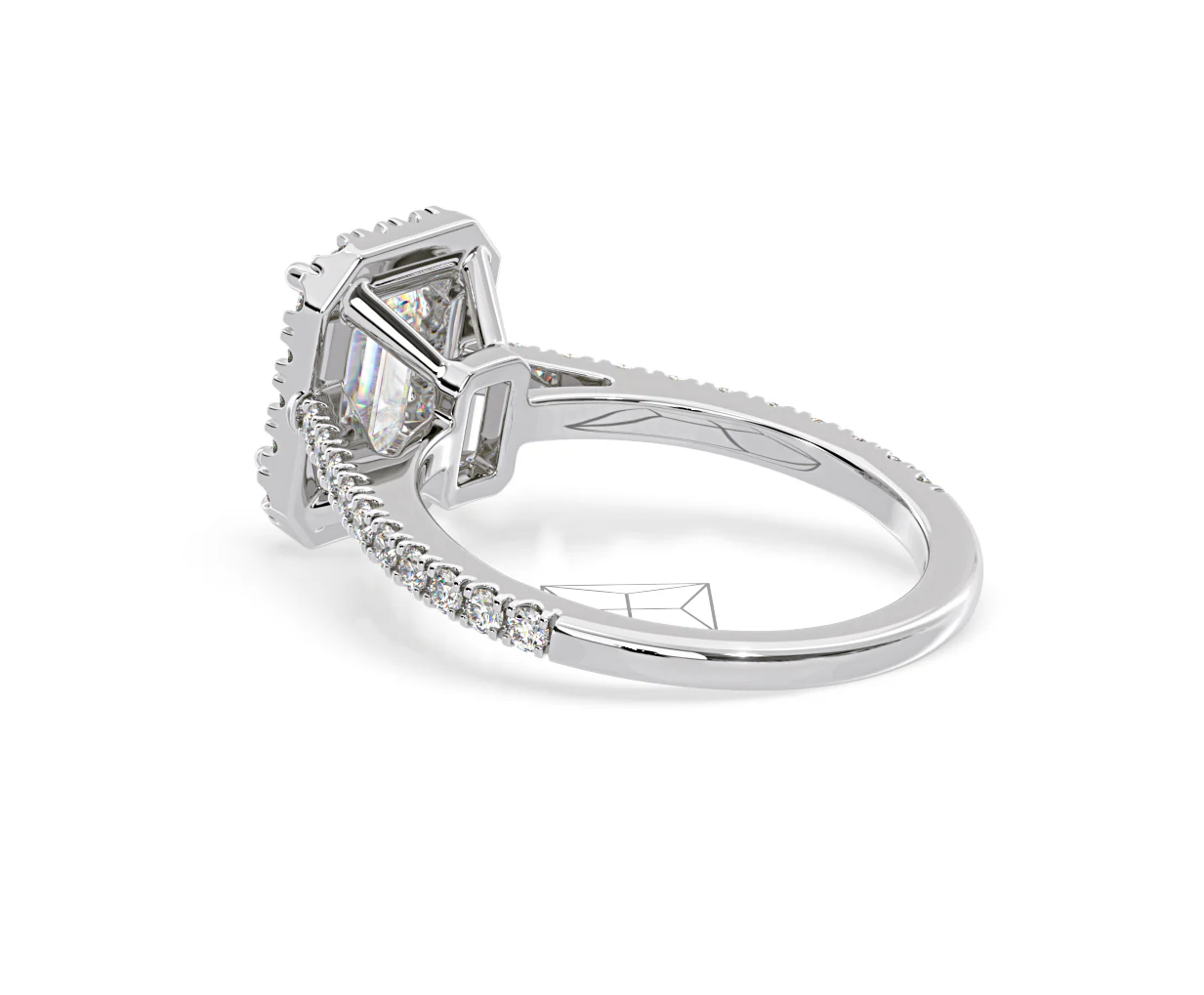 Annabelle Lab Diamond Halo Engagement Ring 18K White Gold 2.75ct F/VS1 - Image 116