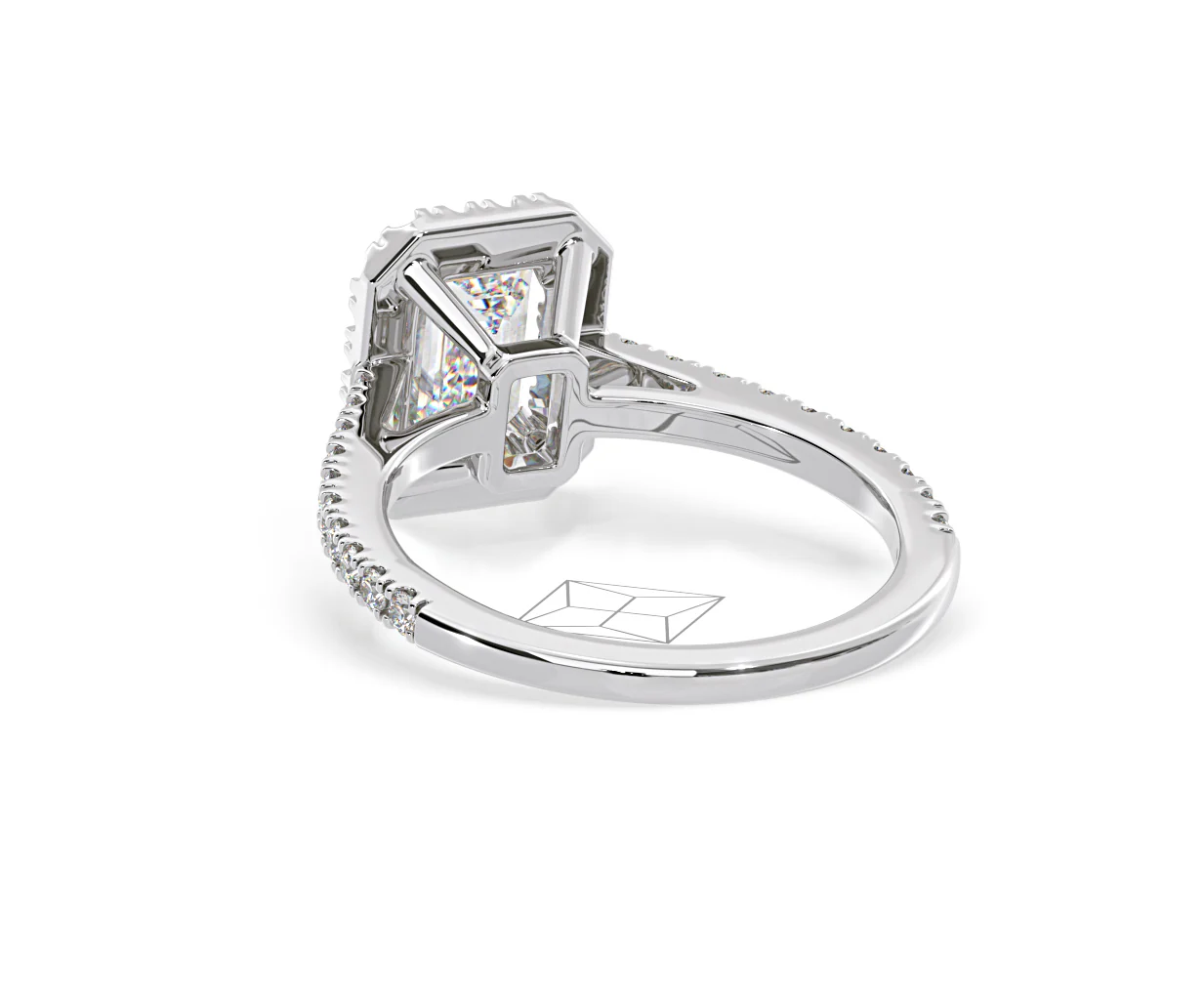 Annabelle Lab Diamond Halo Engagement Ring 18K White Gold 2.75ct F/VS1 - Image 121