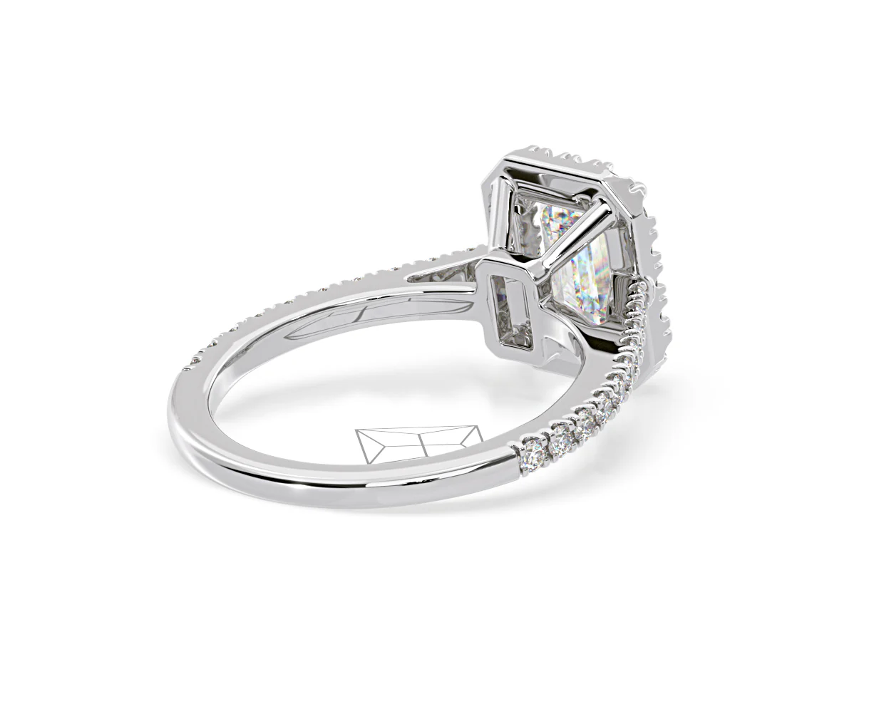 Annabelle Lab Diamond Halo Engagement Ring 18K White Gold 2.75ct F/VS1 - Image 135