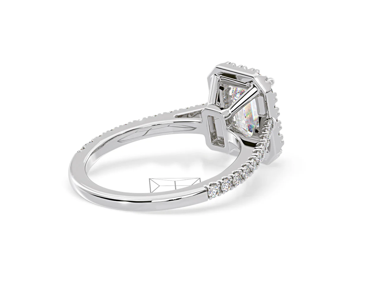 Annabelle Lab Diamond Halo Engagement Ring 18K White Gold 2.75ct F/VS1 - Image 136