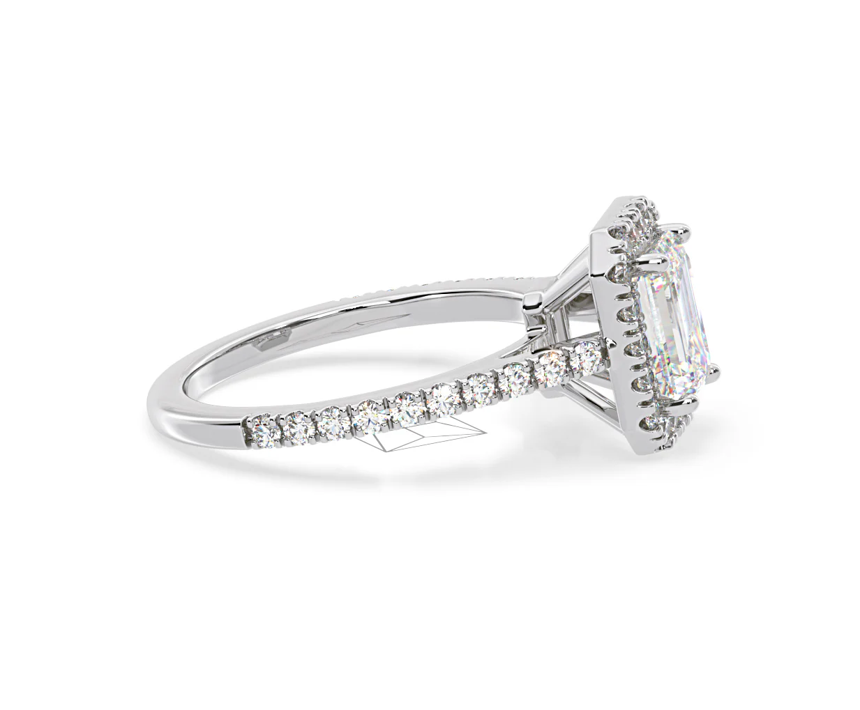 Annabelle Lab Diamond Halo Engagement Ring 18K White Gold 2.75ct F/VS1 - Image 149