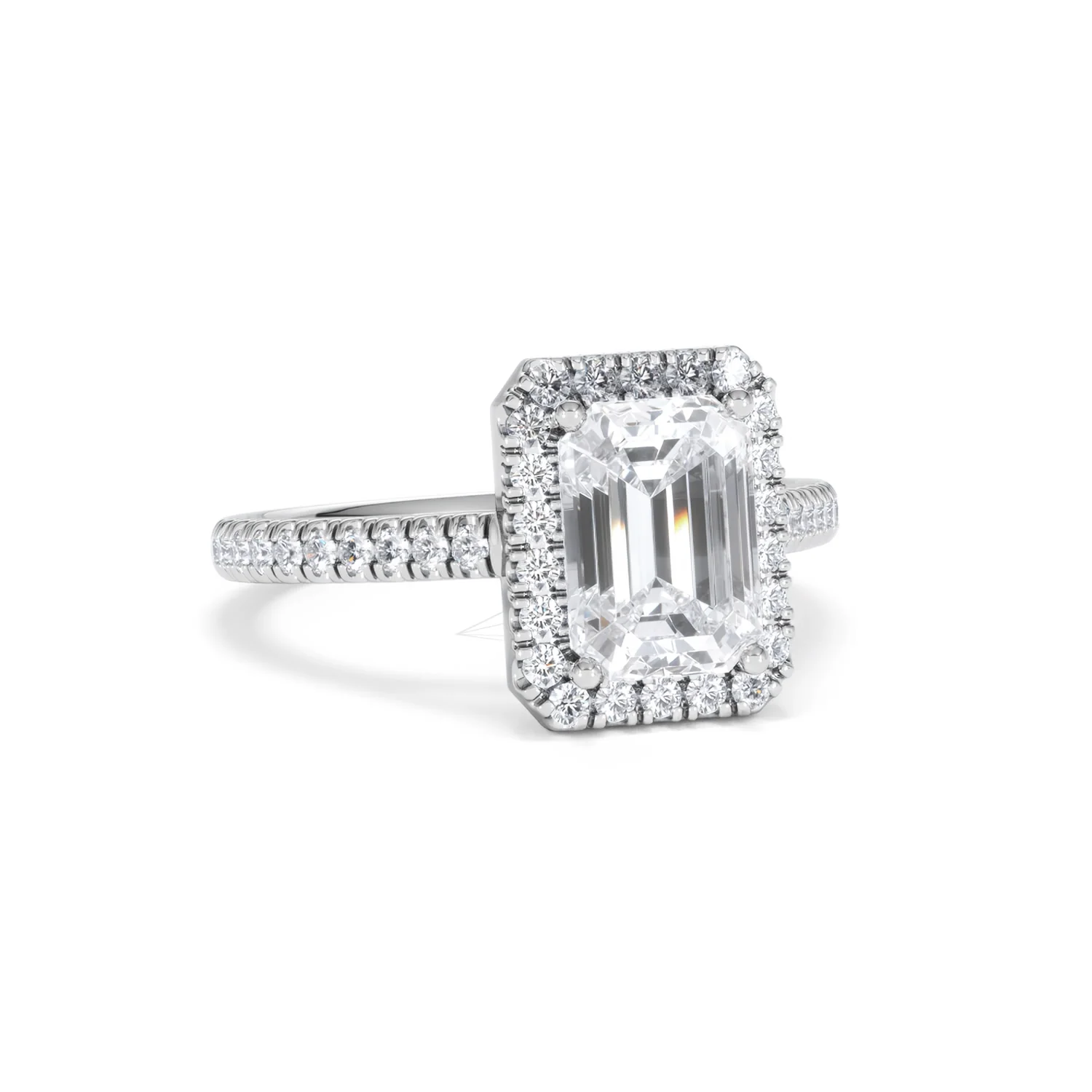 Annabelle Lab Diamond Halo Engagement Ring 18K White Gold 2.75ct F/VS1 - Image 15