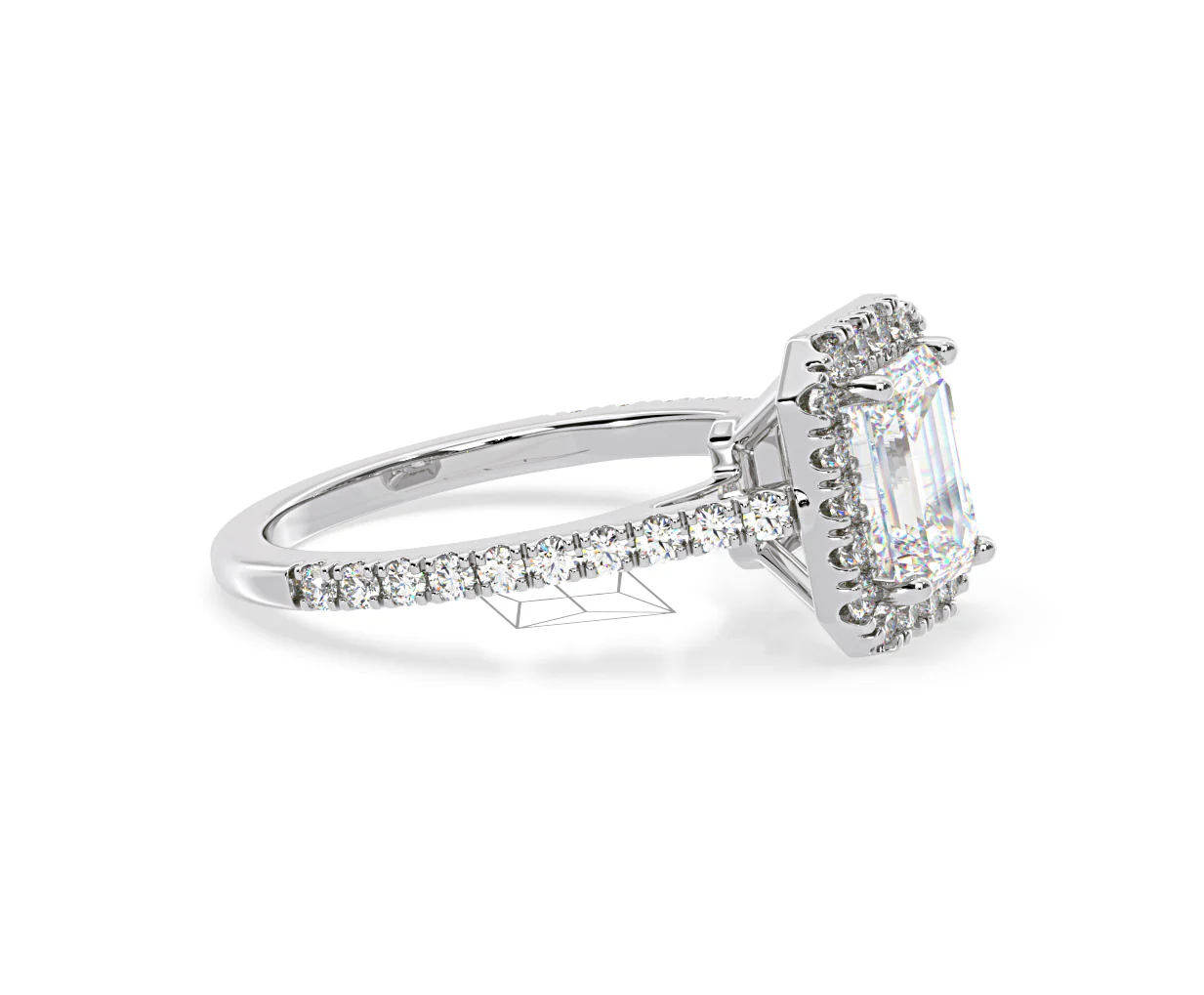 Annabelle Lab Diamond Halo Engagement Ring 18K White Gold 2.75ct F/VS1 - Image 152