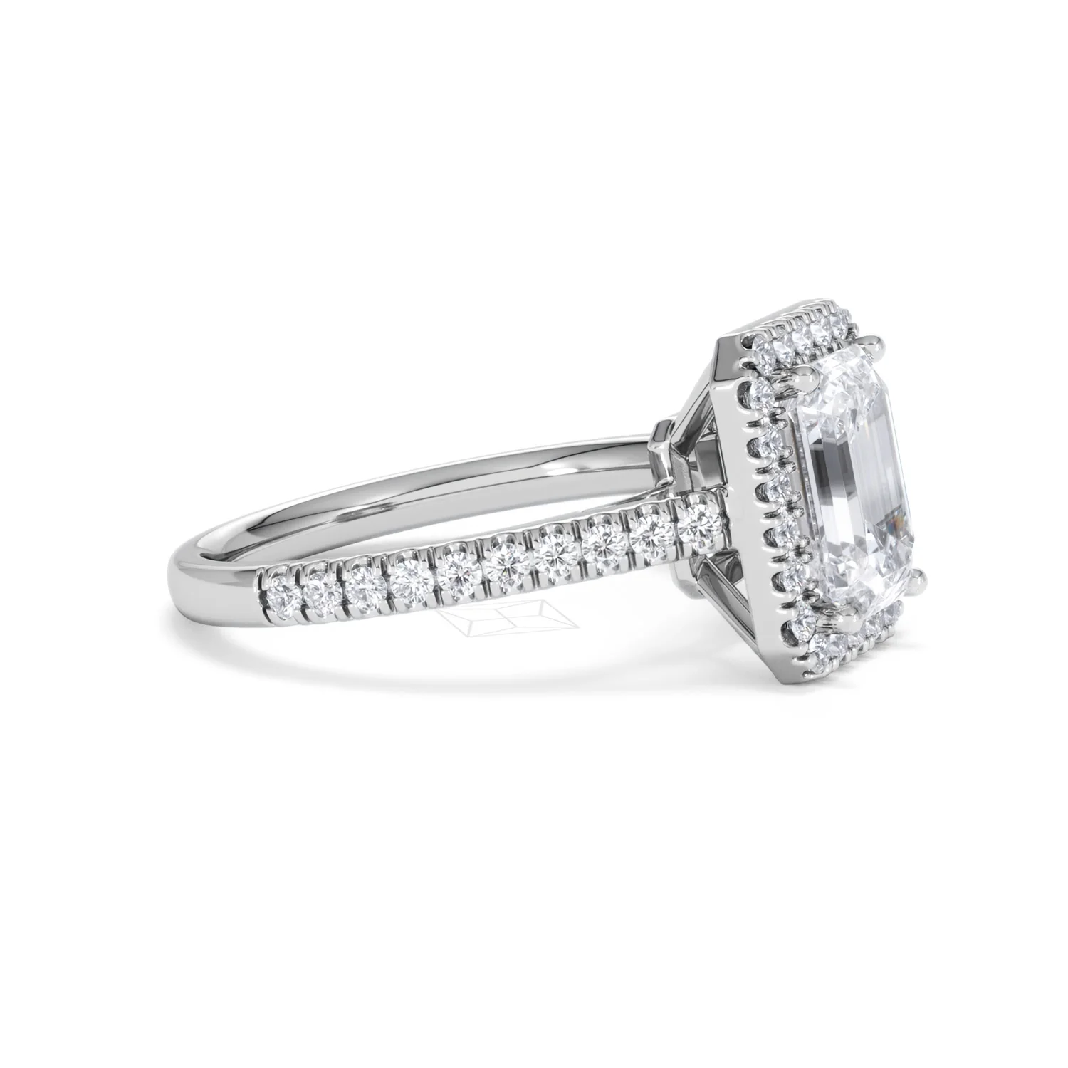 Annabelle Lab Diamond Halo Engagement Ring 18K White Gold 2.75ct F/VS1 - Image 25