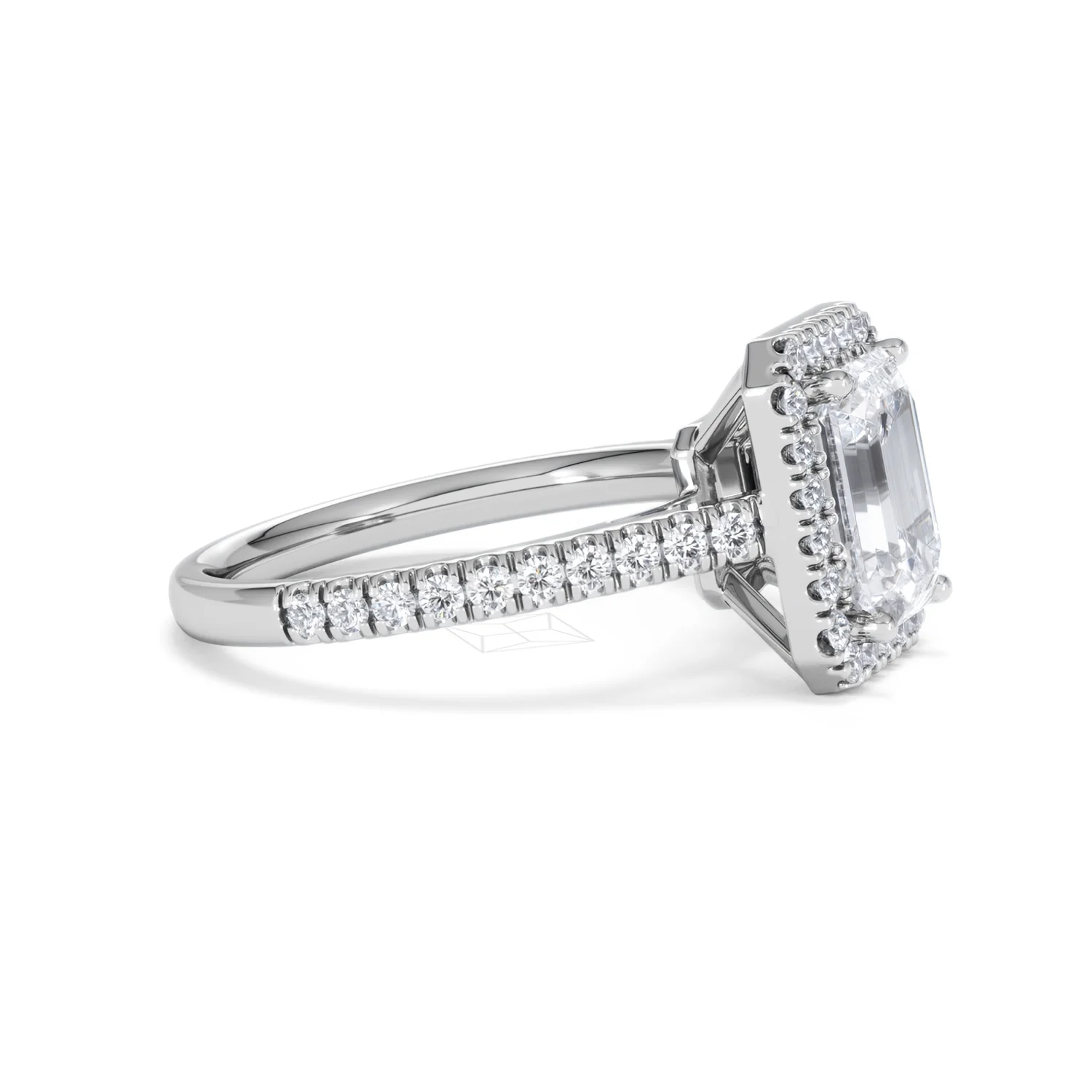 Annabelle Lab Diamond Halo Engagement Ring 18K White Gold 2.75ct F/VS1 - Image 26