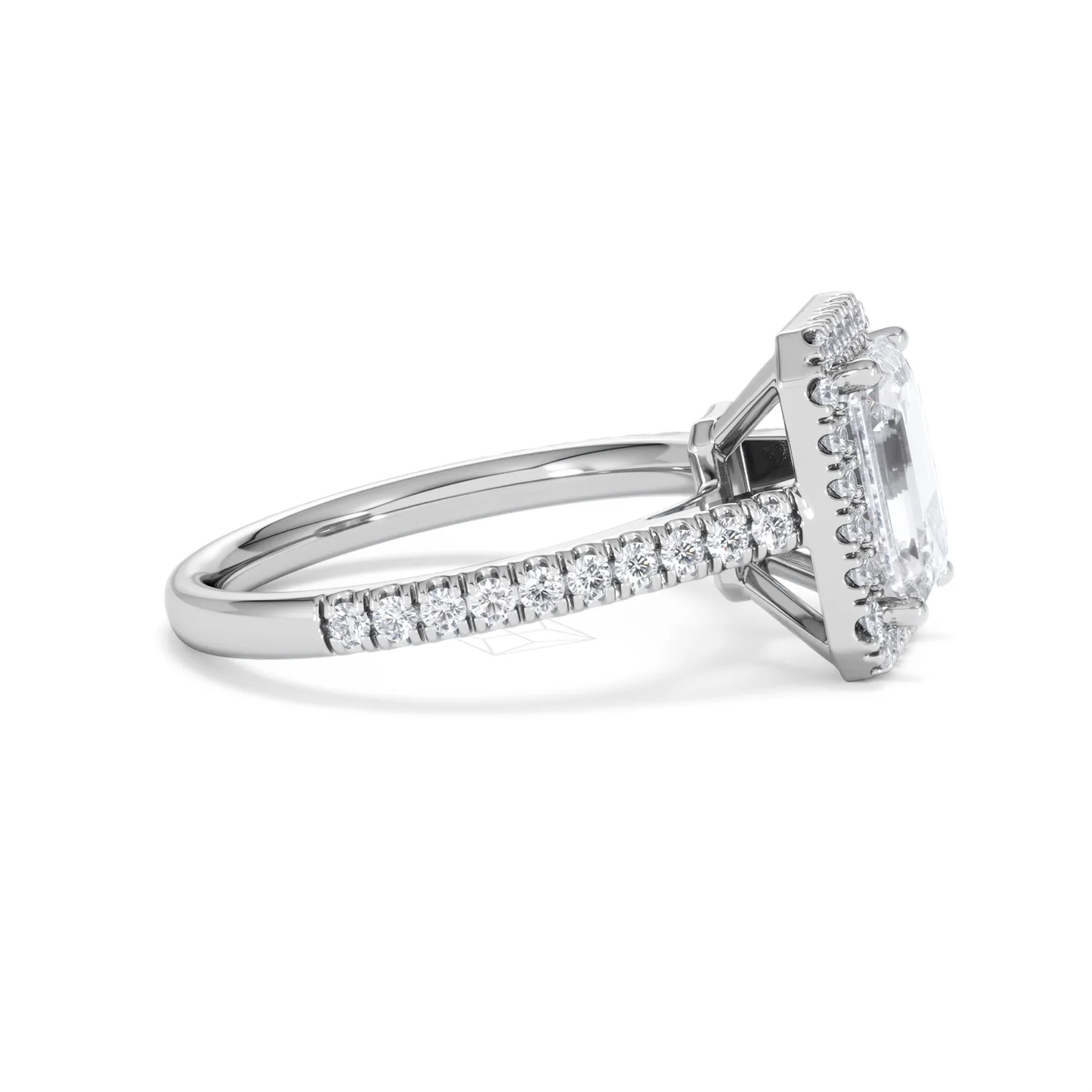 Annabelle Lab Diamond Halo Engagement Ring 18K White Gold 2.75ct F/VS1 - Image 28