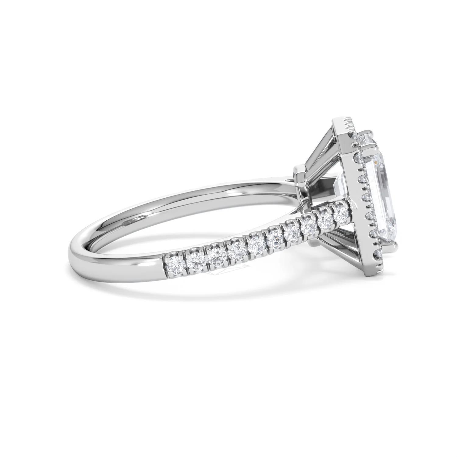 Annabelle Lab Diamond Halo Engagement Ring 18K White Gold 2.75ct F/VS1 - Image 31