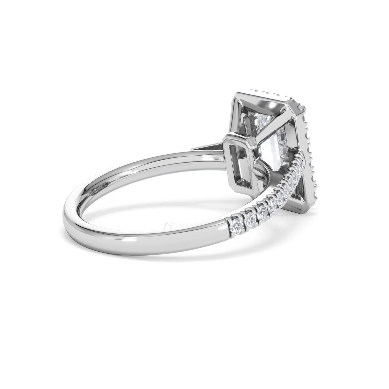 Annabelle Lab Diamond Halo Engagement Ring 18K White Gold 2.75ct F/VS1 - Image 40