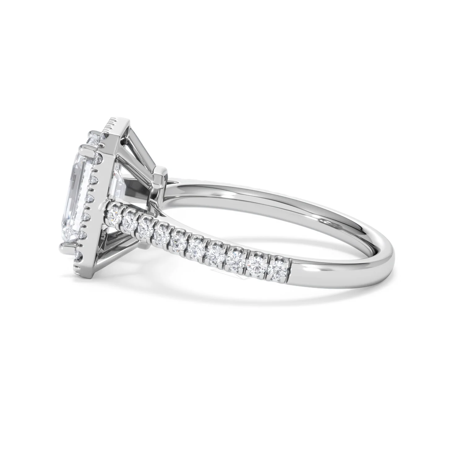 Annabelle Lab Diamond Halo Engagement Ring 18K White Gold 2.75ct F/VS1 - Image 70