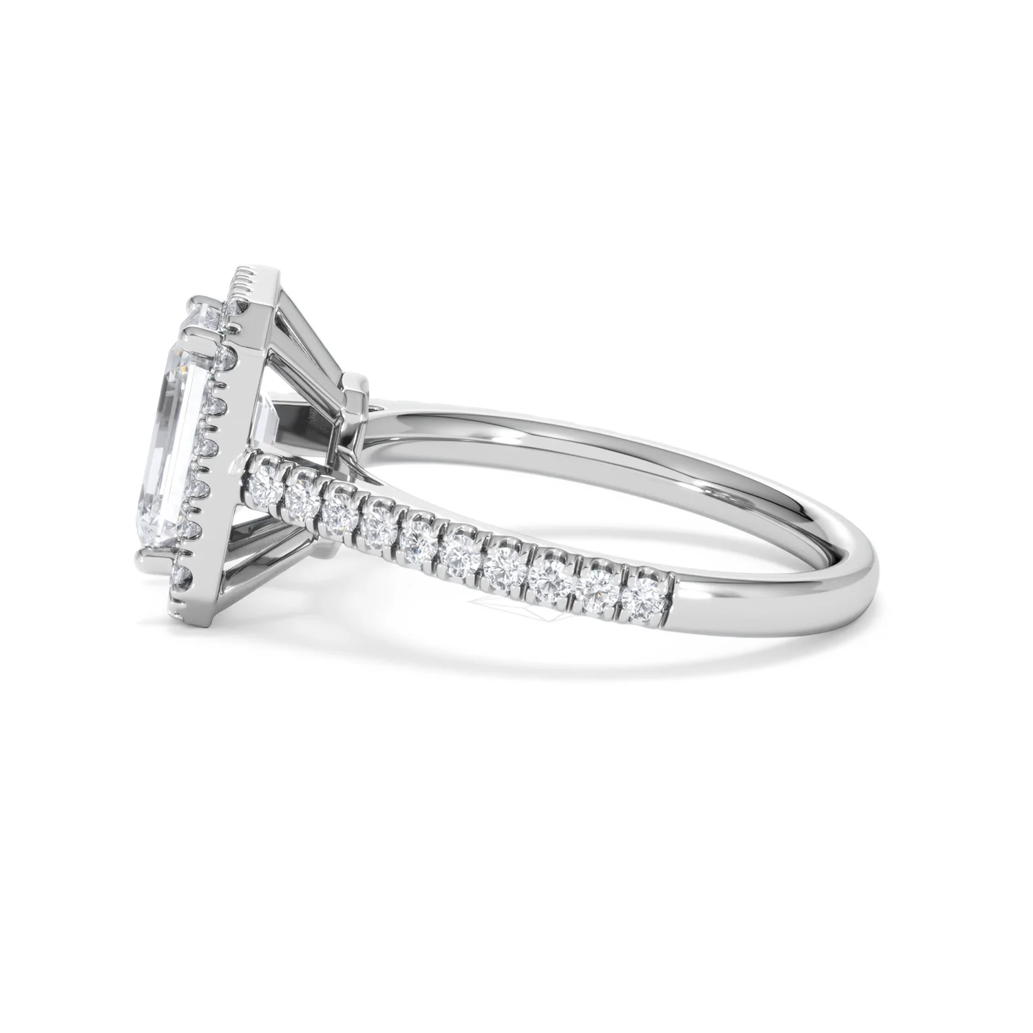 Annabelle Lab Diamond Halo Engagement Ring 18K White Gold 2.75ct F/VS1 - Image 71