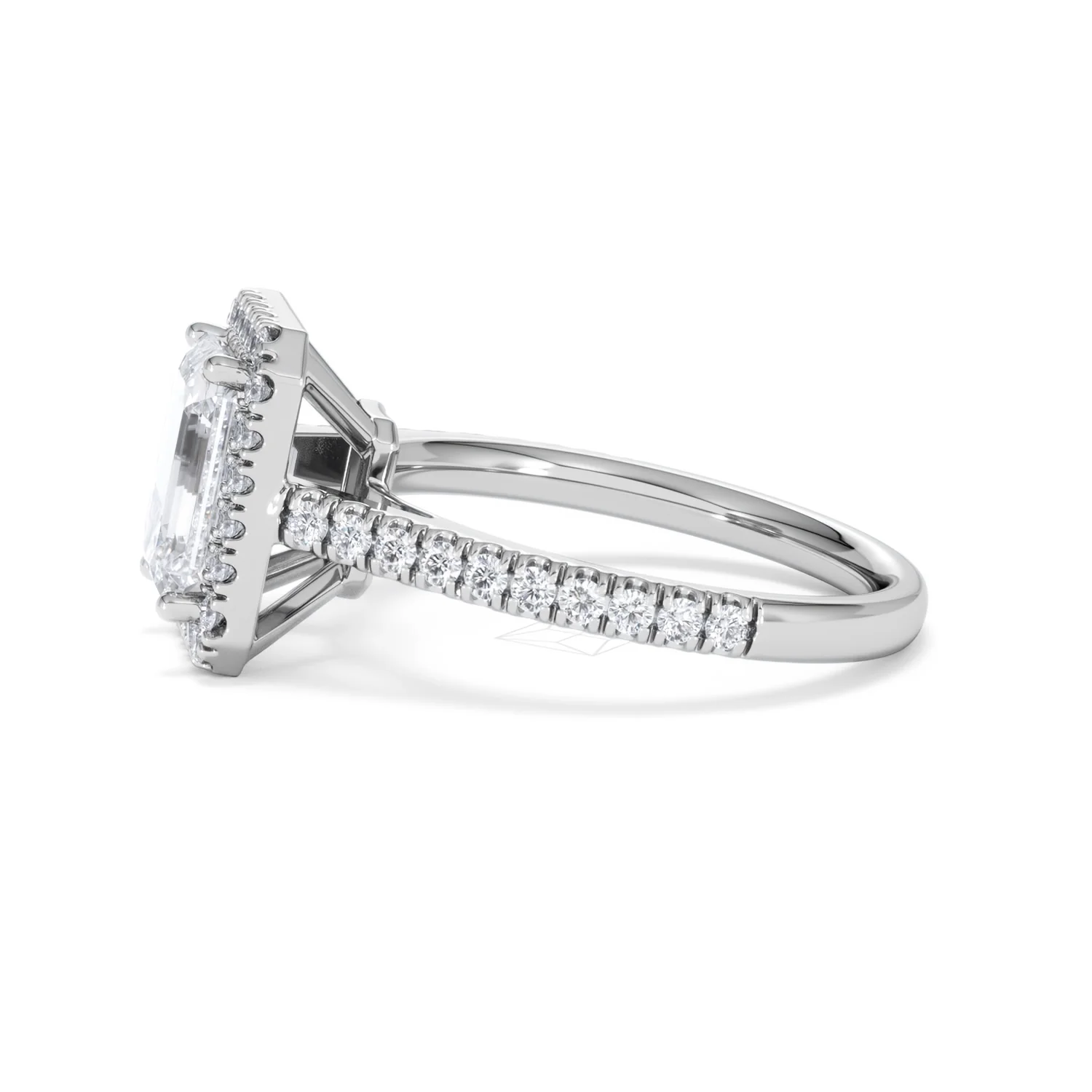 Annabelle Lab Diamond Halo Engagement Ring 18K White Gold 2.75ct F/VS1 - Image 73