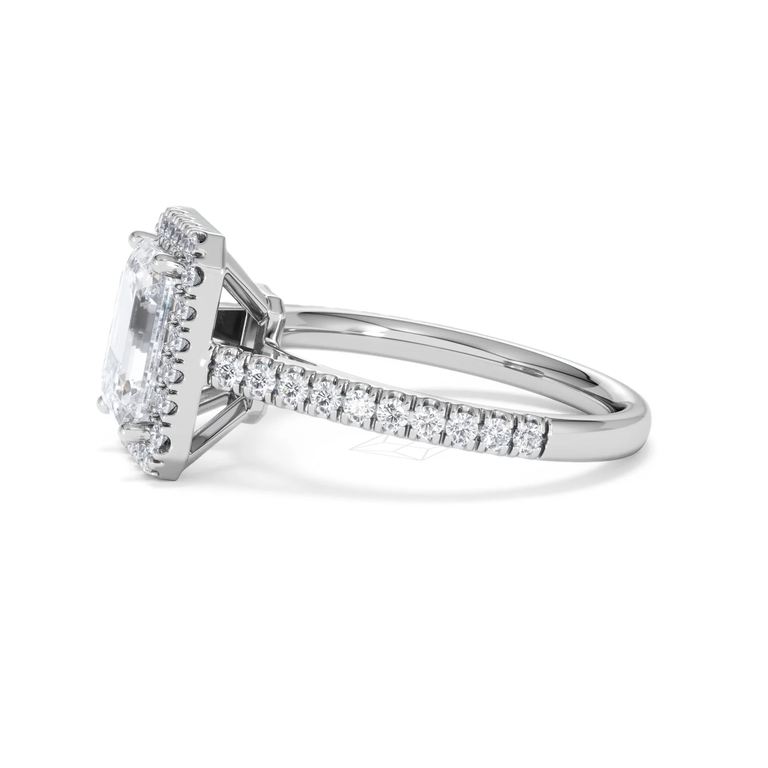 Annabelle Lab Diamond Halo Engagement Ring 18K White Gold 2.75ct F/VS1 - Image 74