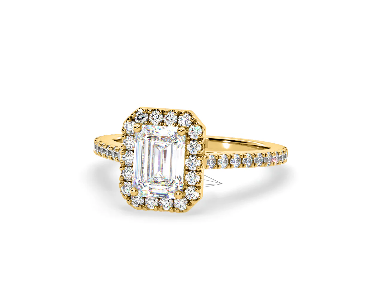 Annabelle Lab Diamond Halo Engagement Ring in 18K Gold 1.65ct F/VS1 - Image 10