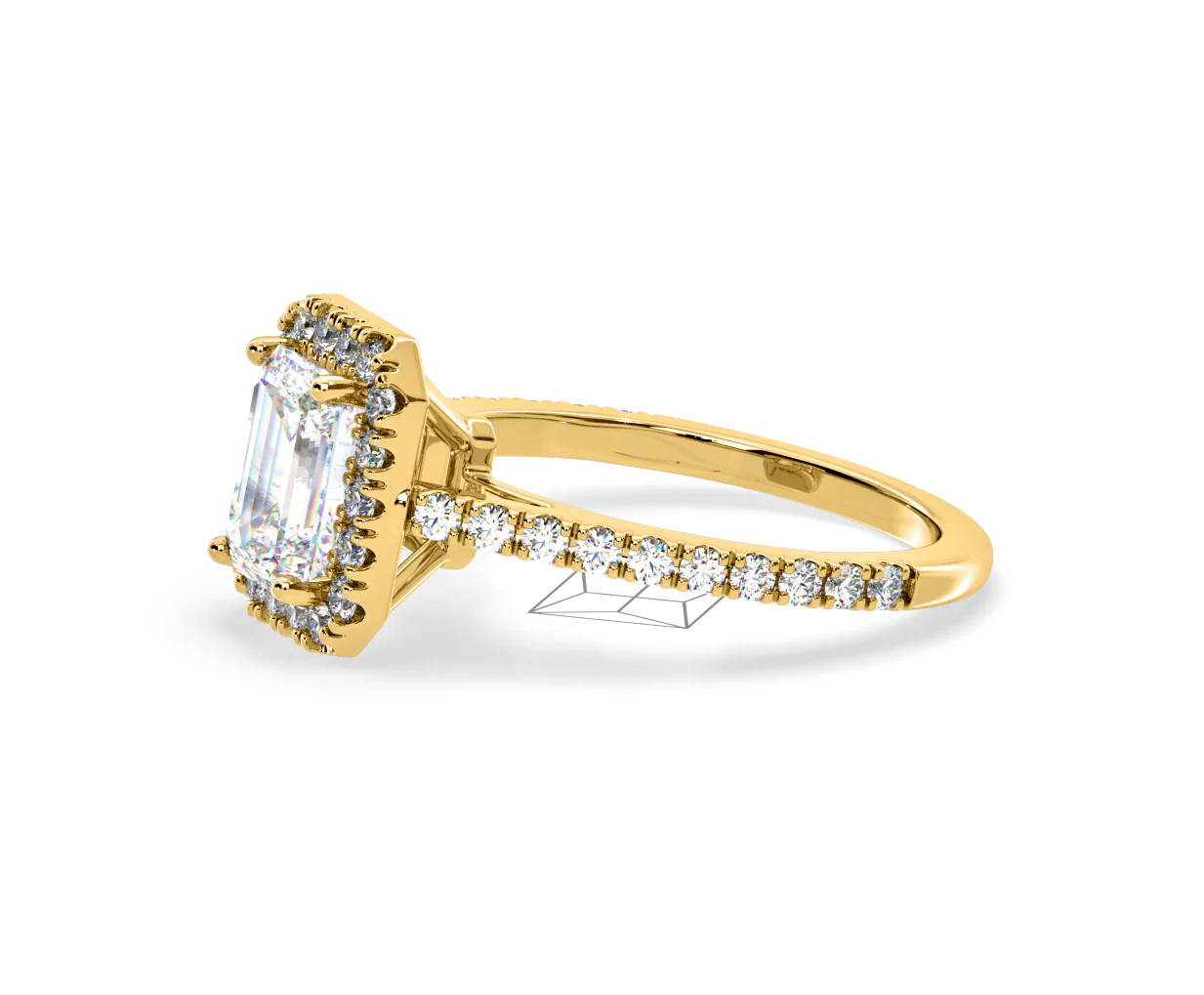 Annabelle Lab Diamond Halo Engagement Ring in 18K Gold 1.65ct F/VS1 - Image 101