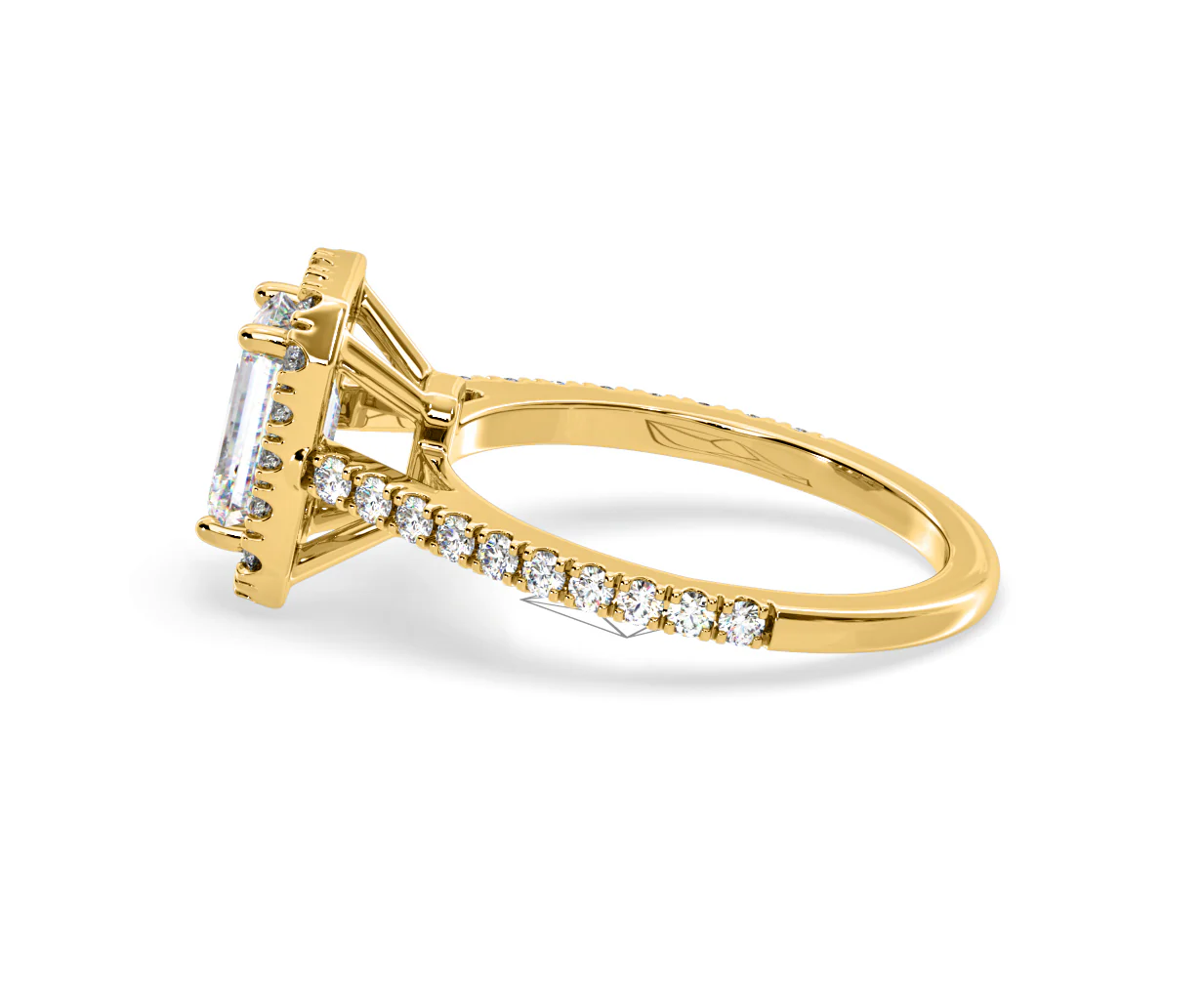Annabelle Lab Diamond Halo Engagement Ring in 18K Gold 1.65ct F/VS1 - Image 108